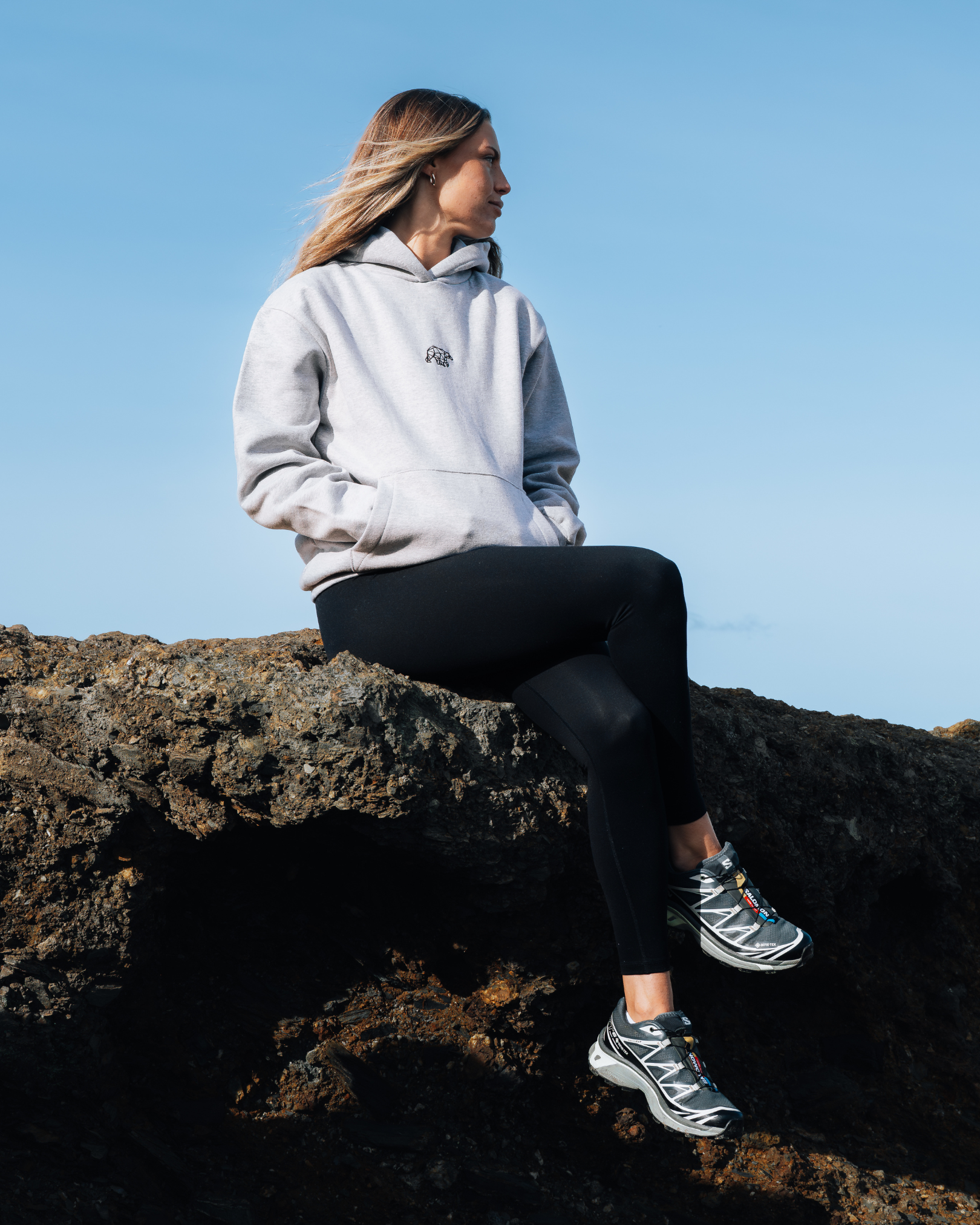 Bear Basic Heavyweight Hoodie - Heather Grey