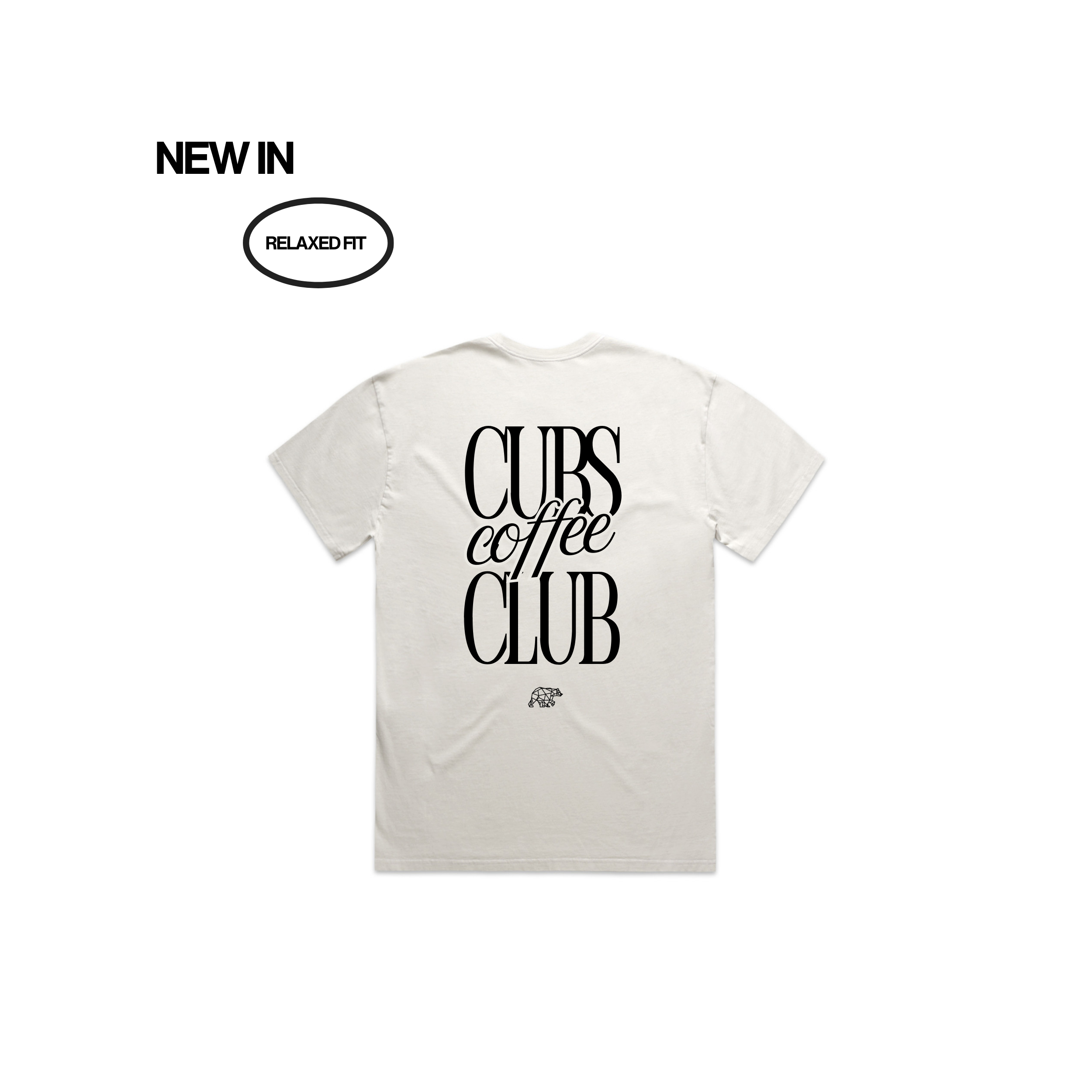 Coffee Club Heavyweight Washed T-Shirt - Cream