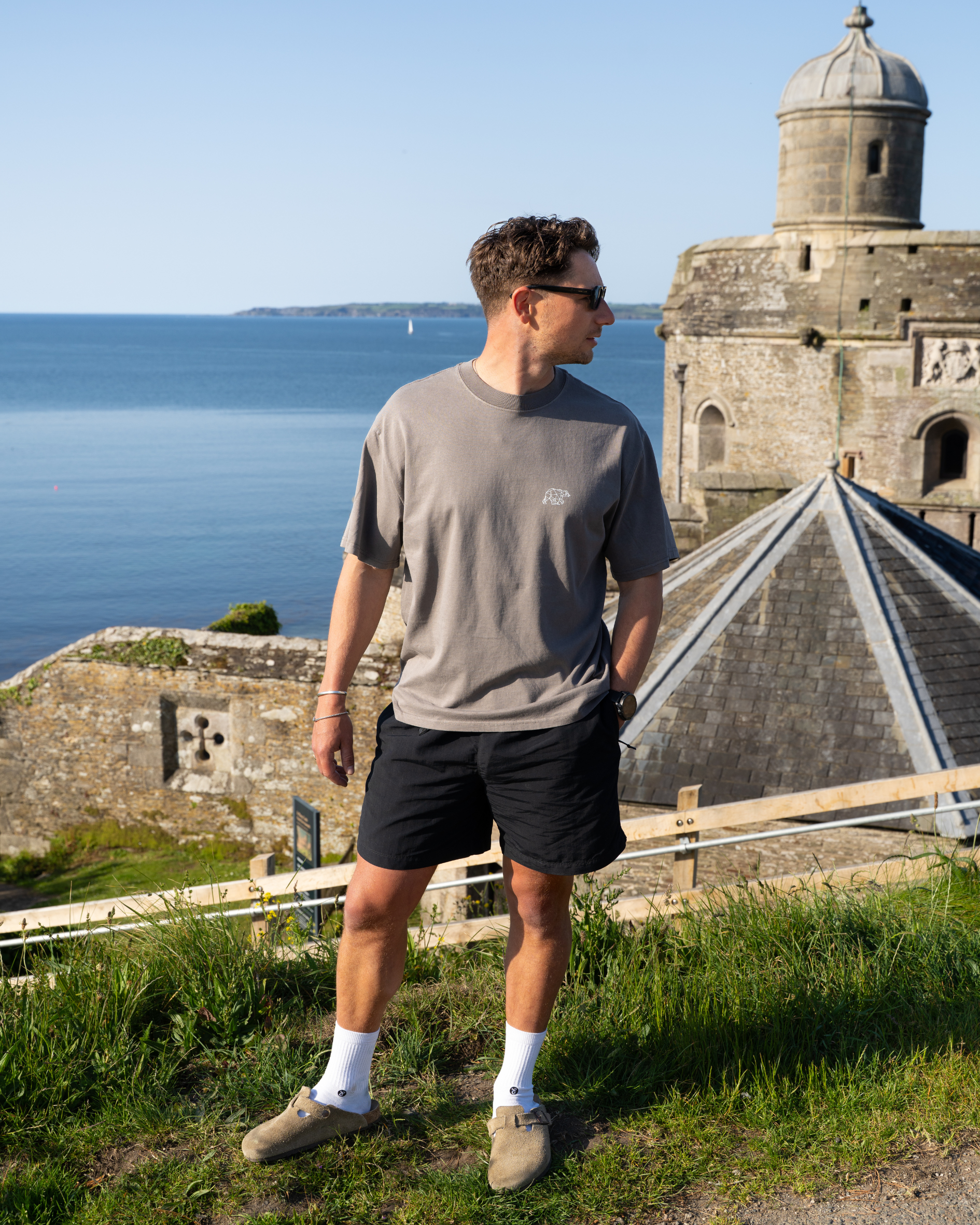 Explore T shirt- Washed Brown