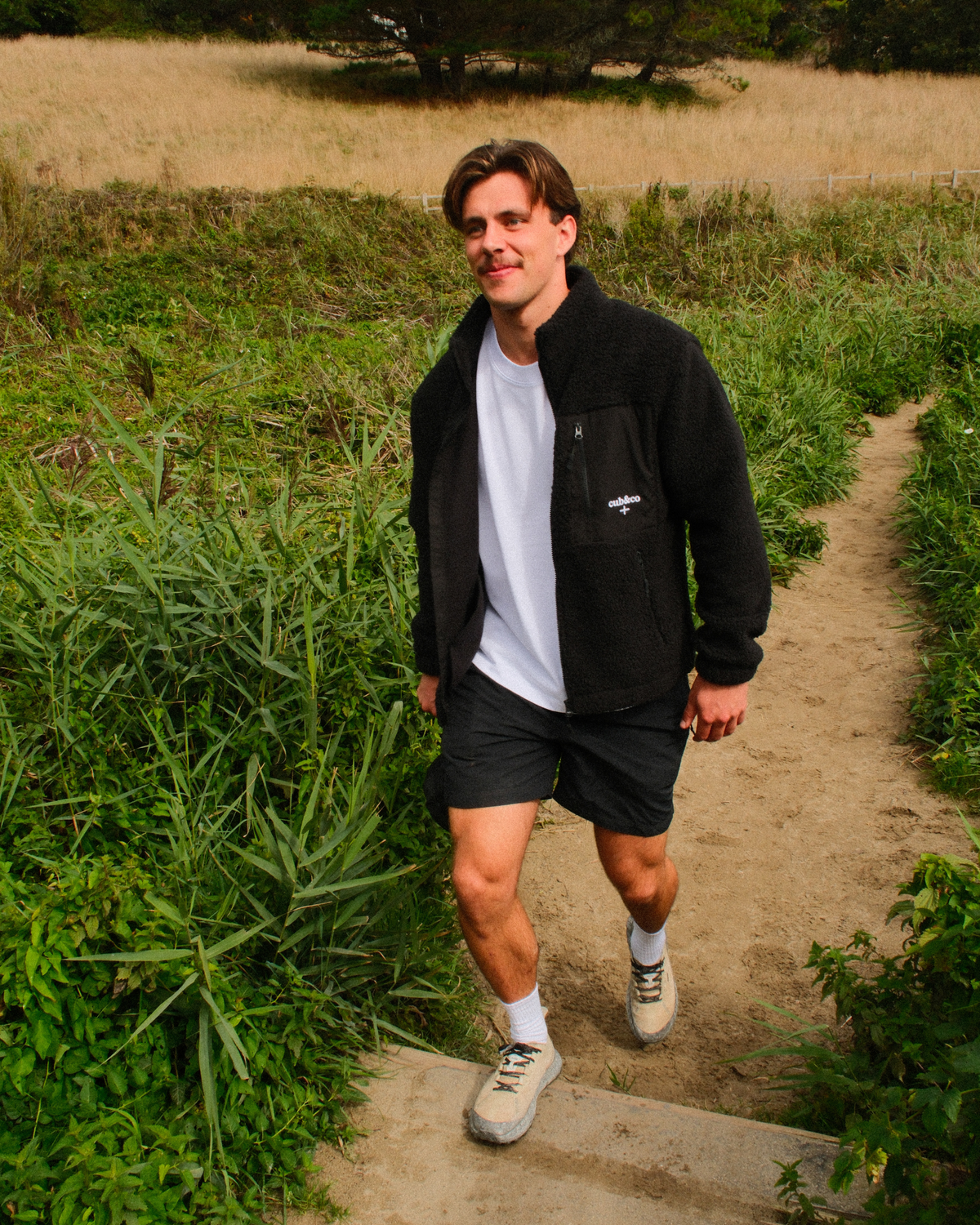 Kernow Heavyweight Sherpa Fleece Jacket – Black