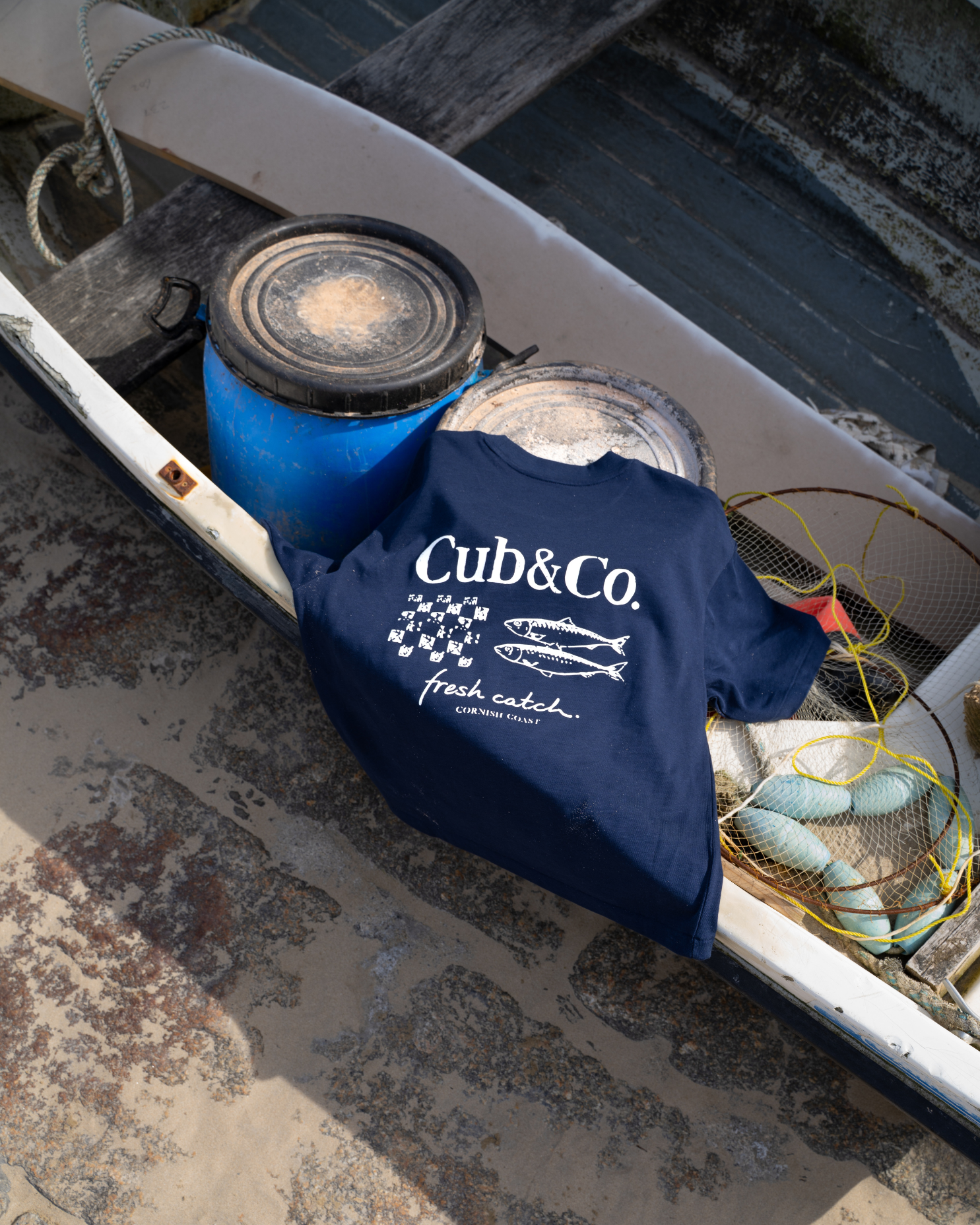 Fresh Catch Heavyweight Box T-Shirt – French Navy