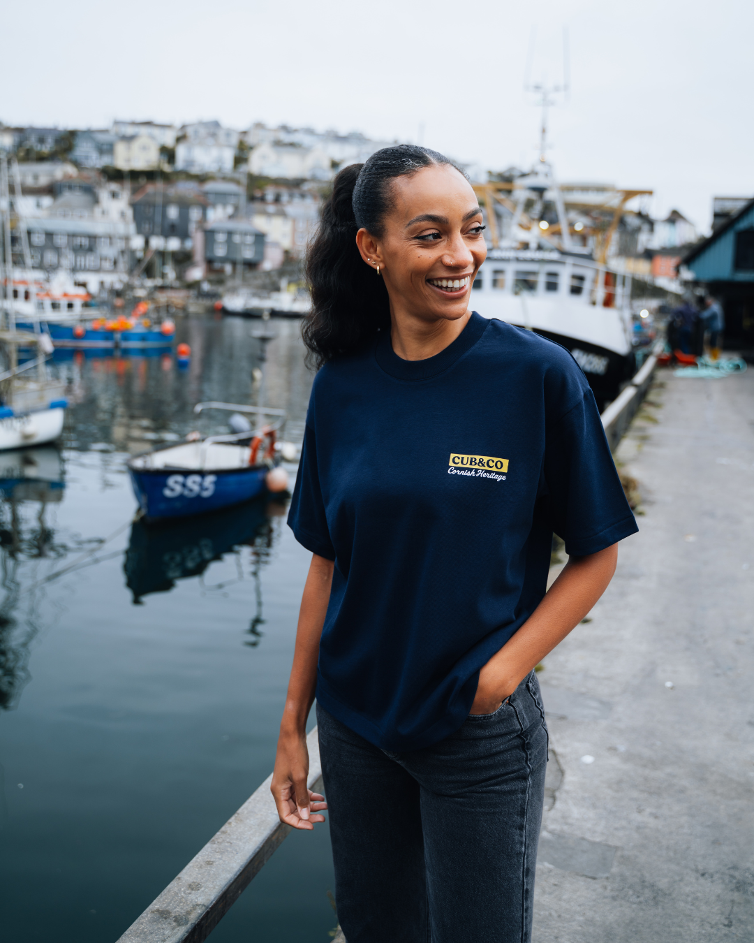 Atlantic Heavyweight Box T-Shirt - Navy
