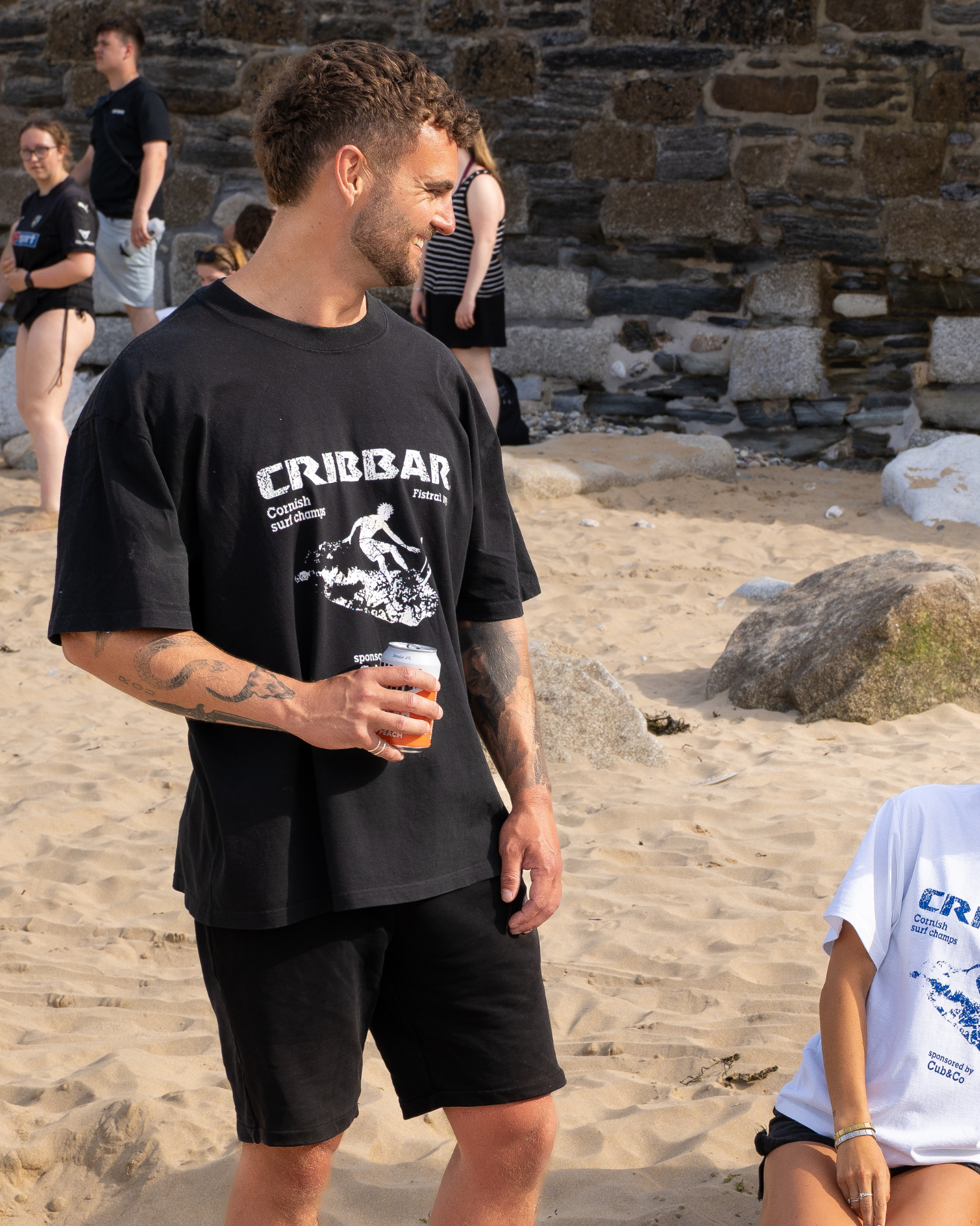 Cribbar T shirt- Washed Black