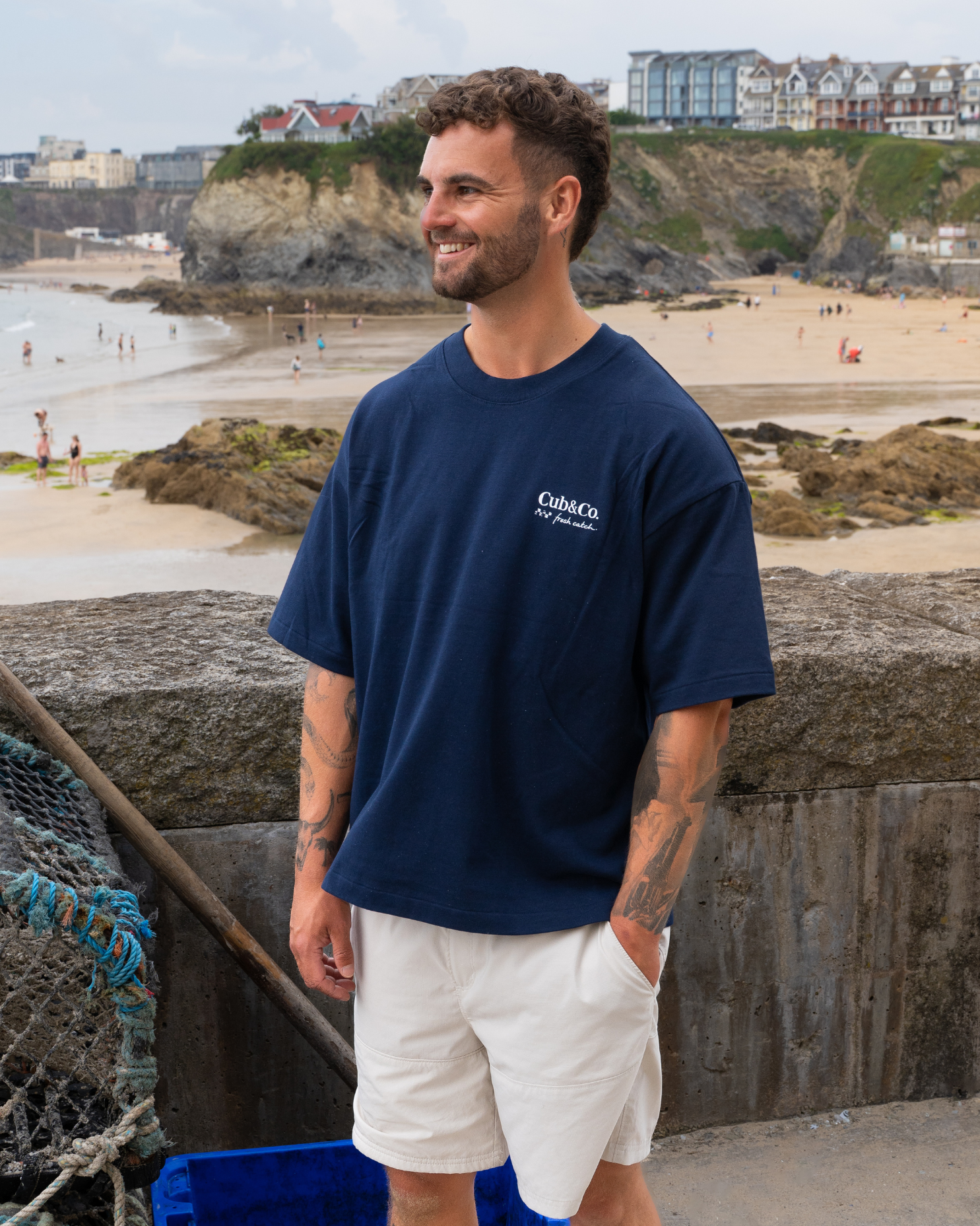Fresh Catch Heavyweight Box T-Shirt – French Navy
