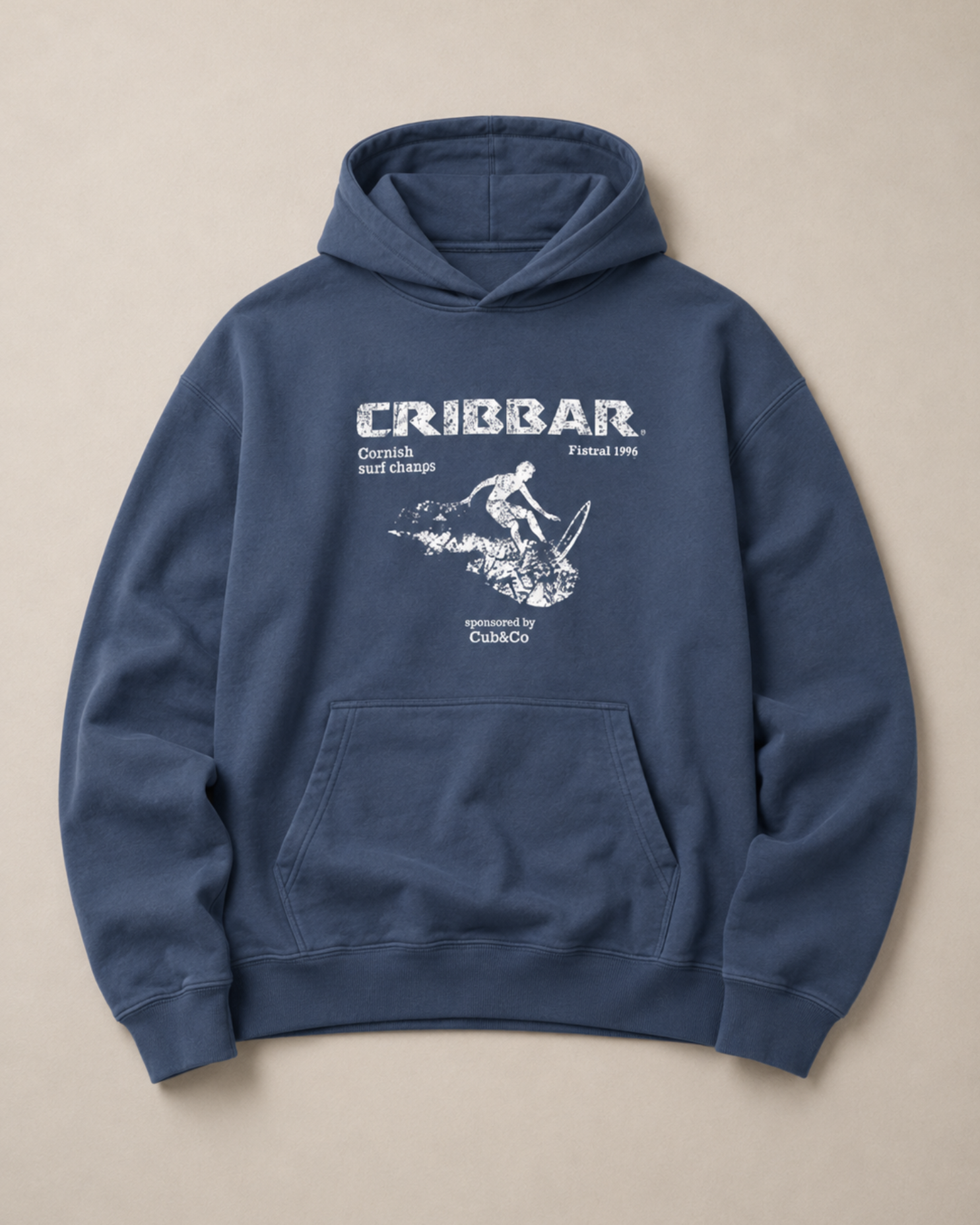 Cribbar Heavyweight Hoodie - Vintage Blue