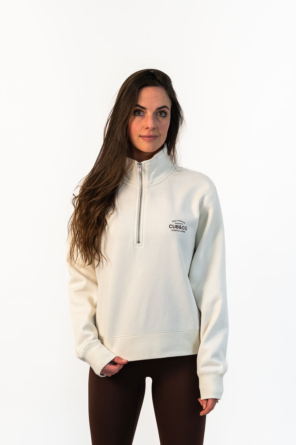 Cub&Co Quarter Zip - Cornish Cream