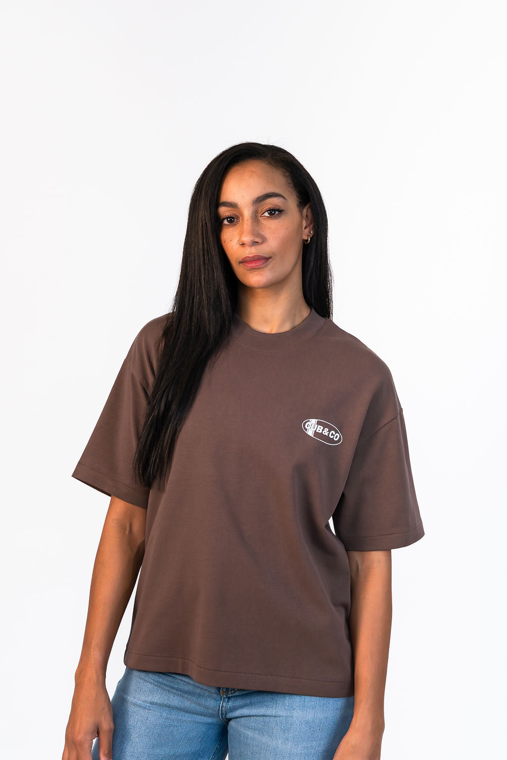 Oval Heavyweight Box T-Shirt - Brown