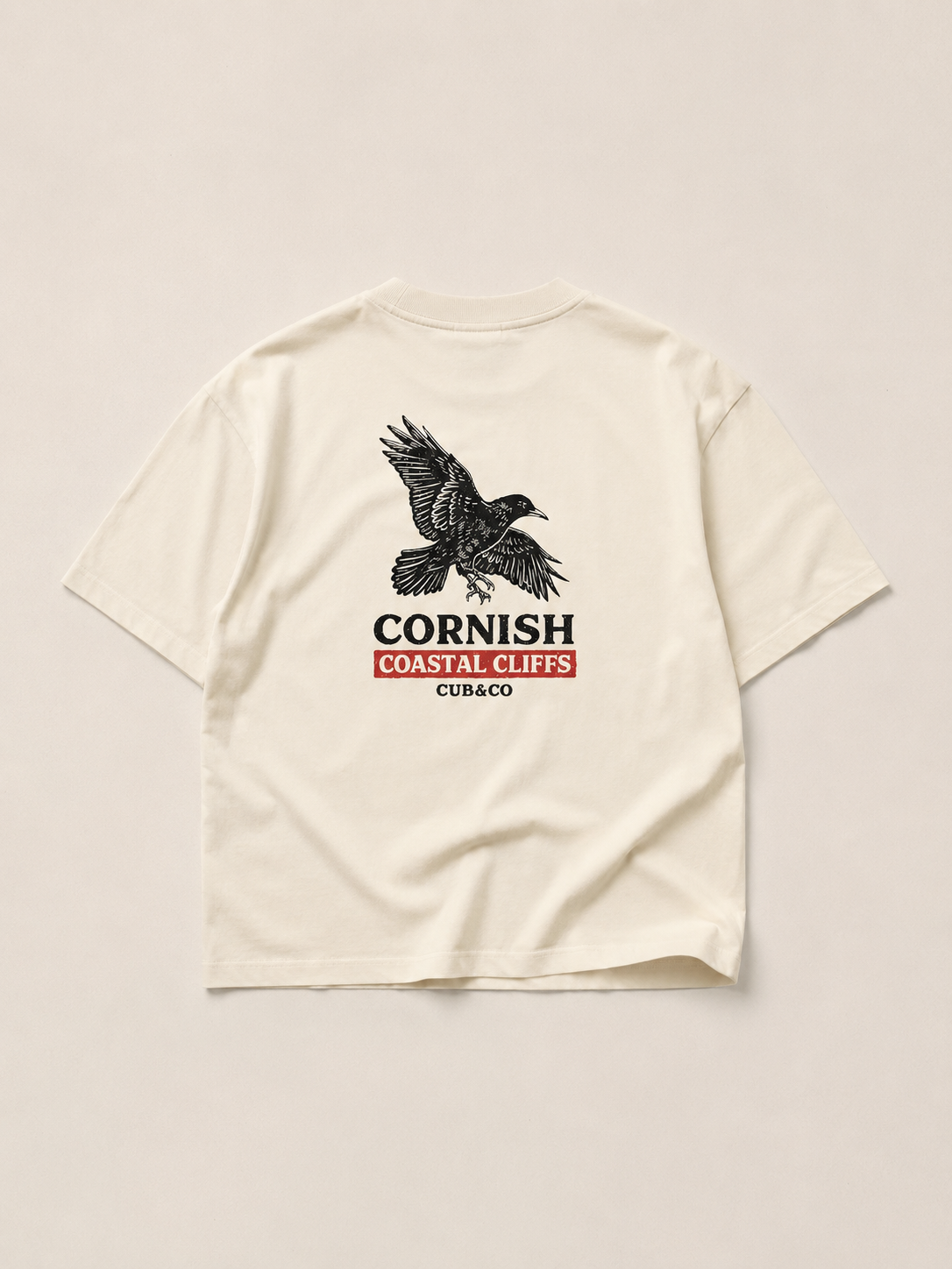 Chough Heavyweight Box T-Shirt – Cornish Cream