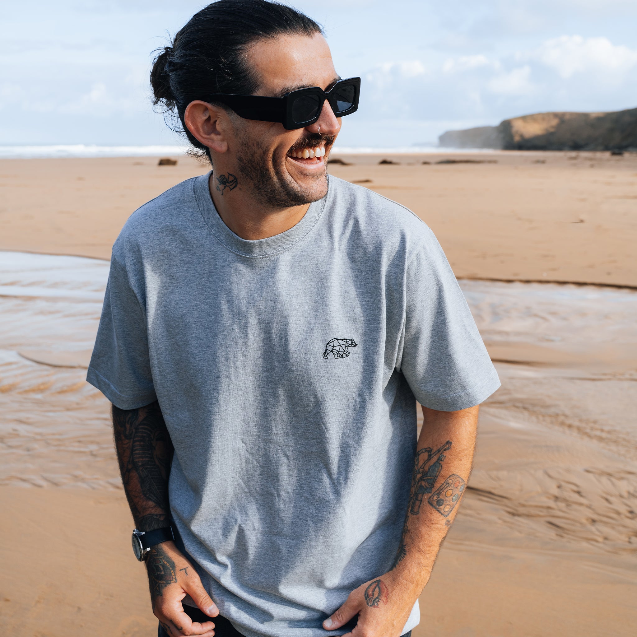 Bear Essentials Heavyweight Relaxed T-Shirt - Grey