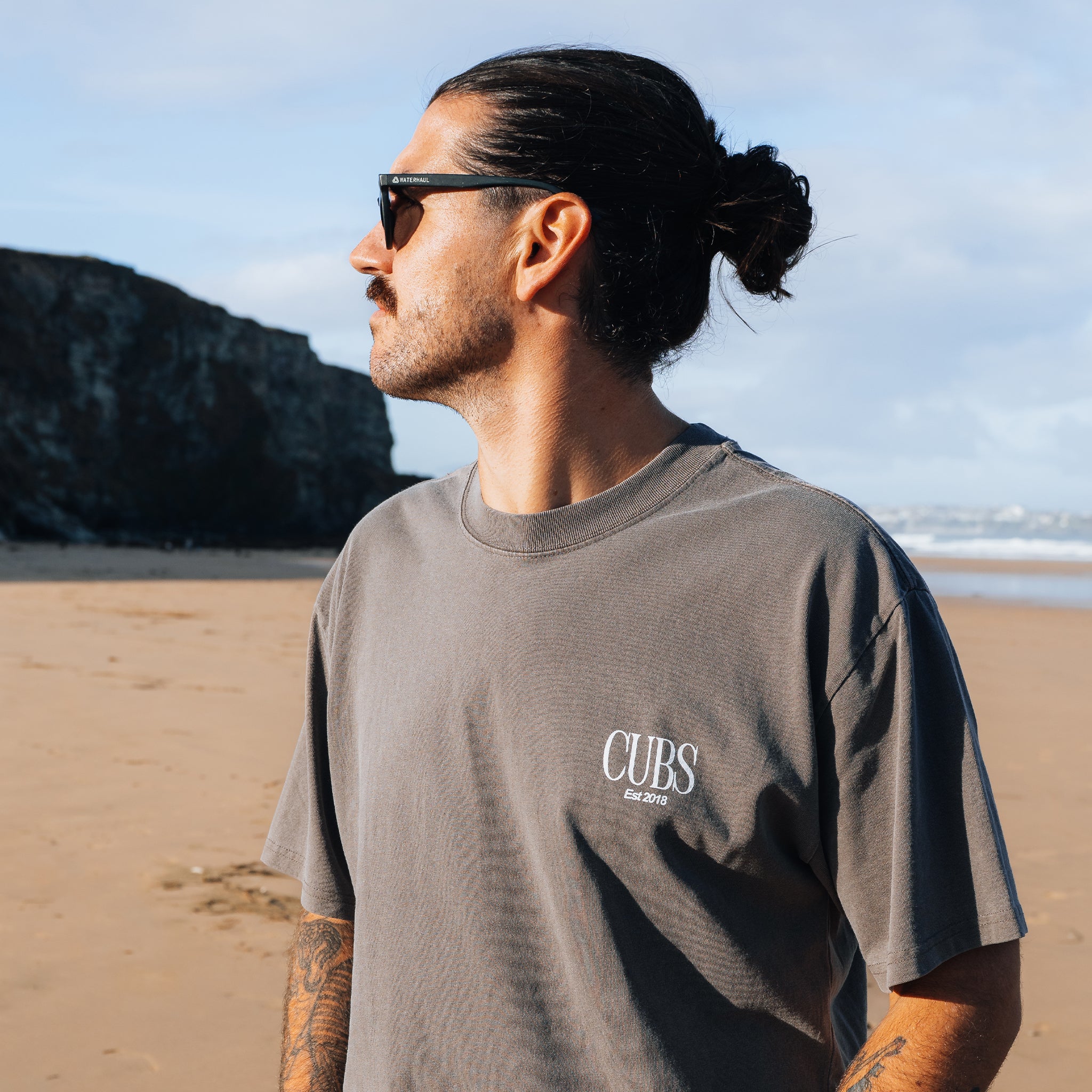 Coffee Club Heavyweight Relaxed T-Shirt - Washed Brown