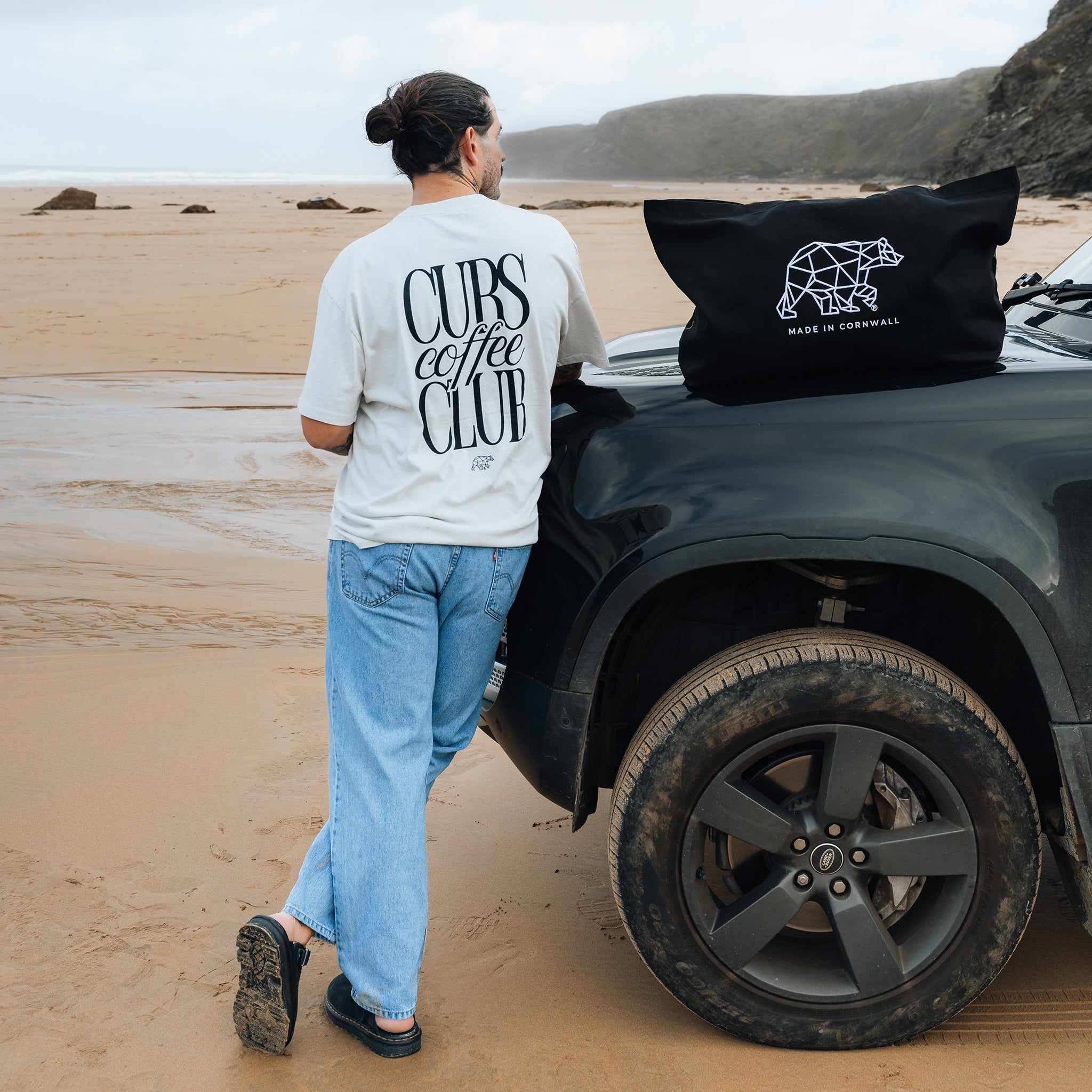 Coffee Club Heavyweight Washed T-Shirt - Cream