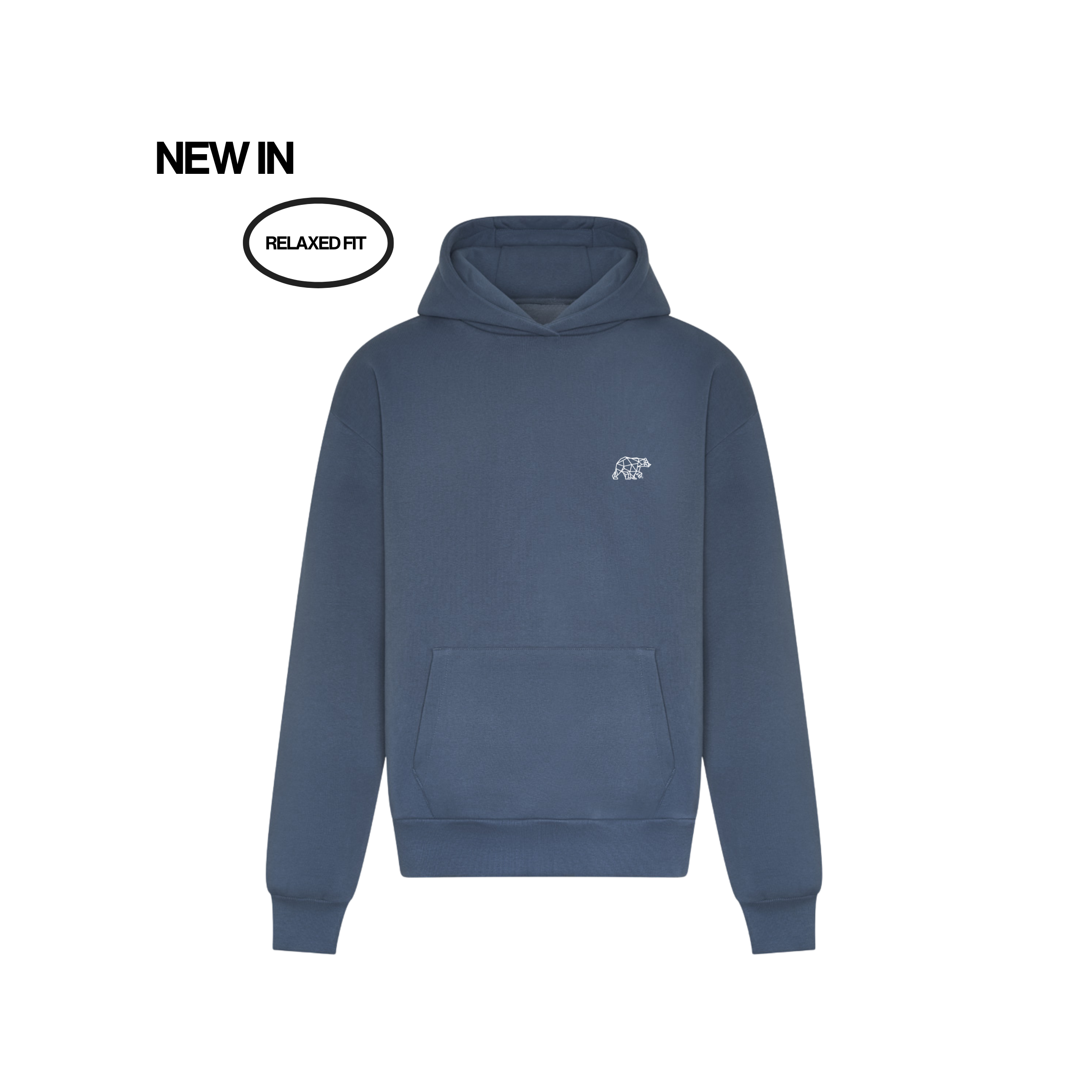 3 Tier Heavyweight Hoodie - Vintage Blue