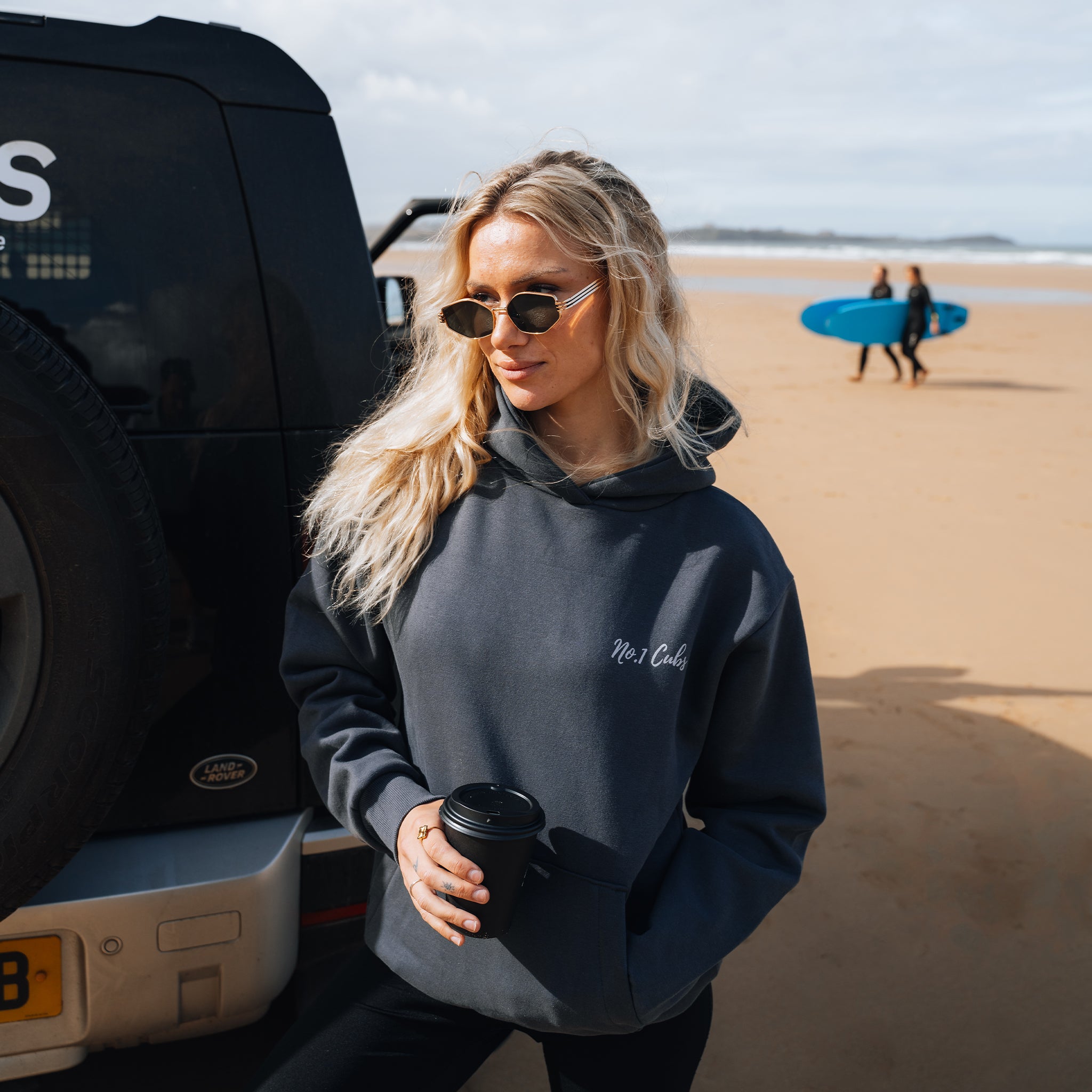 Waves Heavyweight Hoodie - Slate Grey