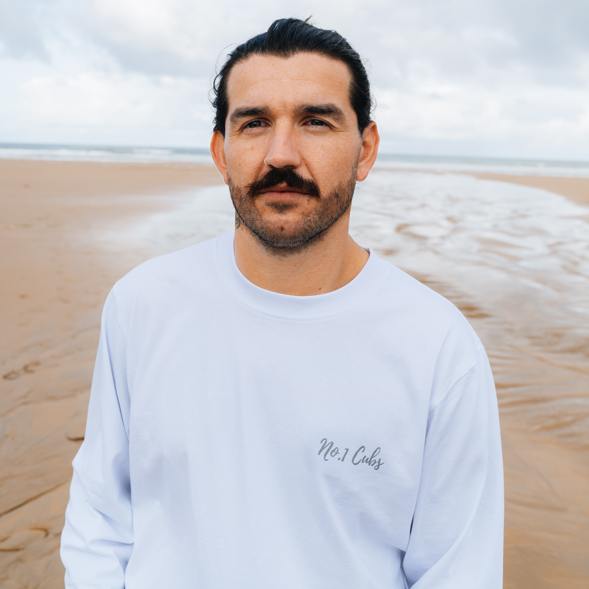 Waves Heavyweight Relaxed Long Sleeve T-Shirt - White