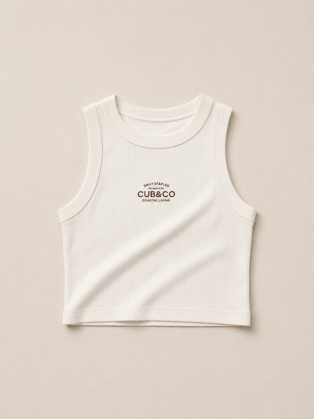 Cub&Co Ribbed Vest -Cornish Cream