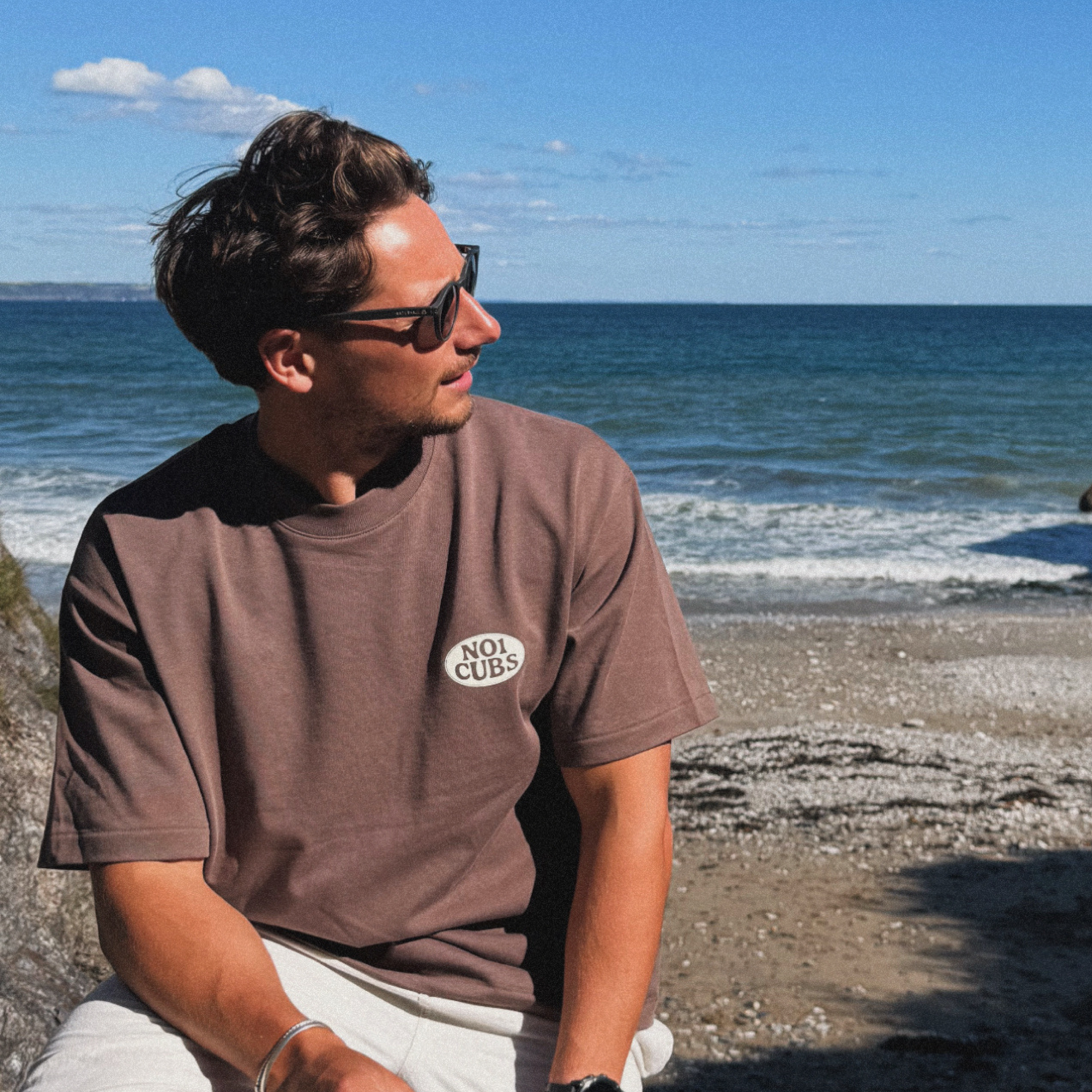 Oval Heavyweight Box T-Shirt - Brown