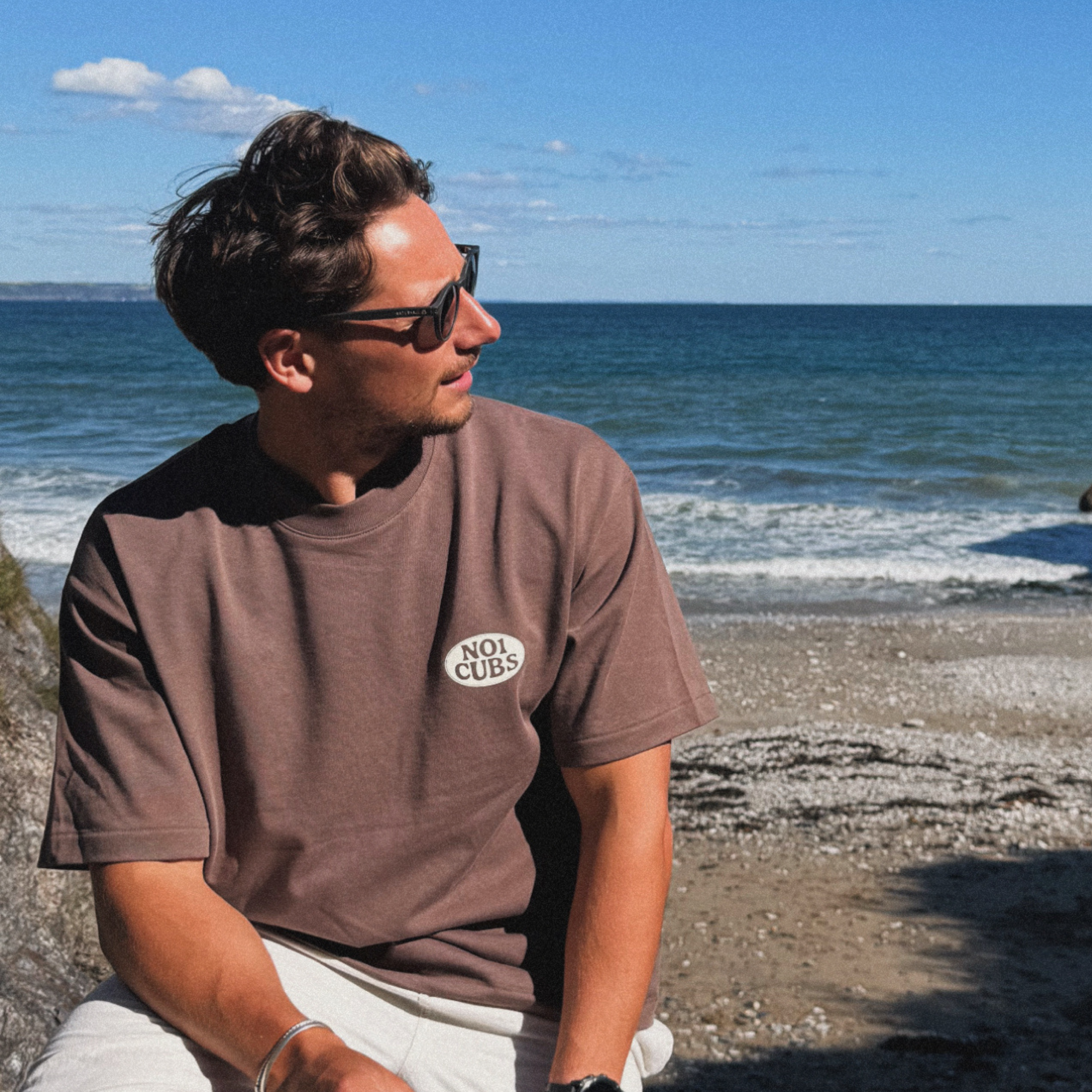 Oval Heavyweight Box T-Shirt - Brown