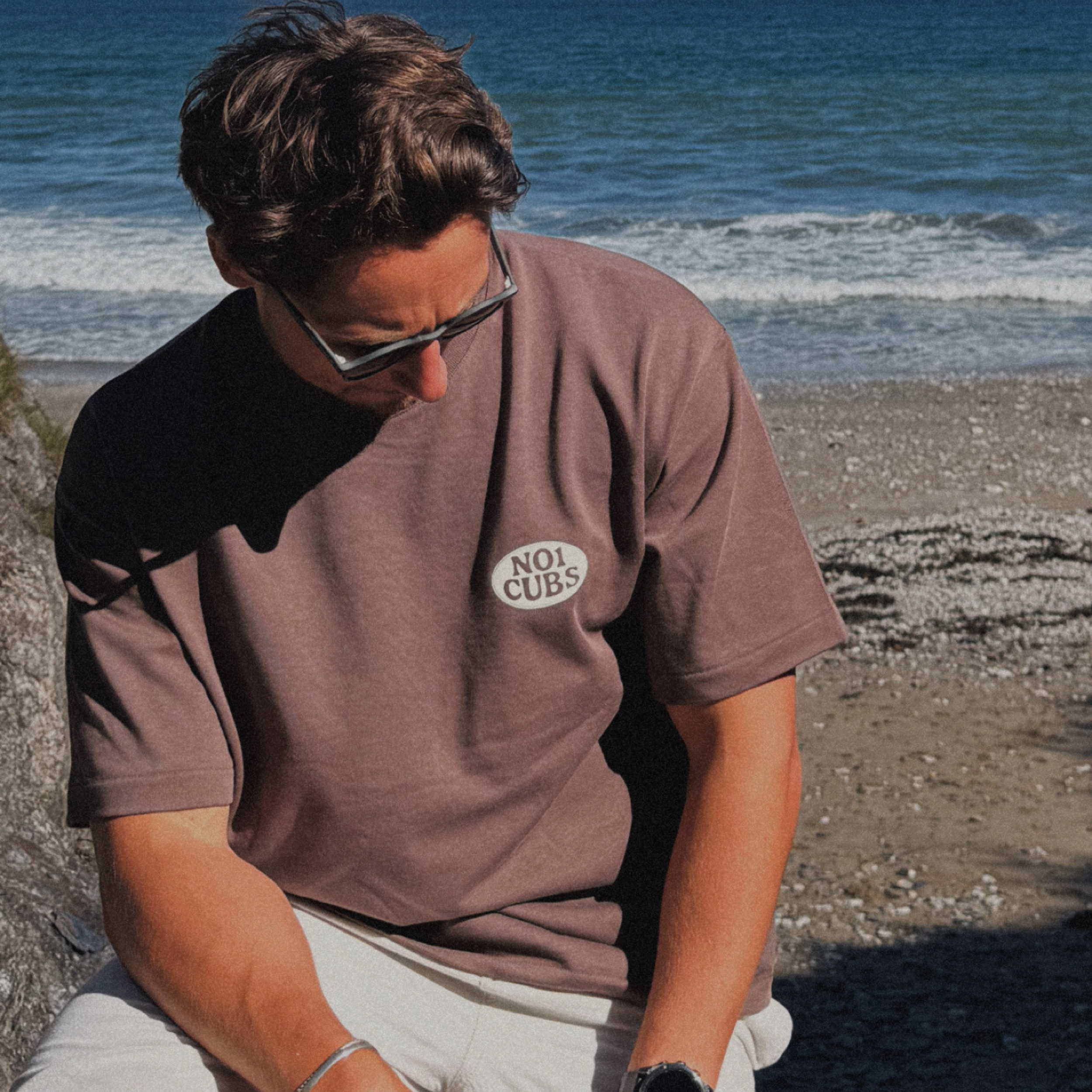 Oval Heavyweight Box T-Shirt - Brown