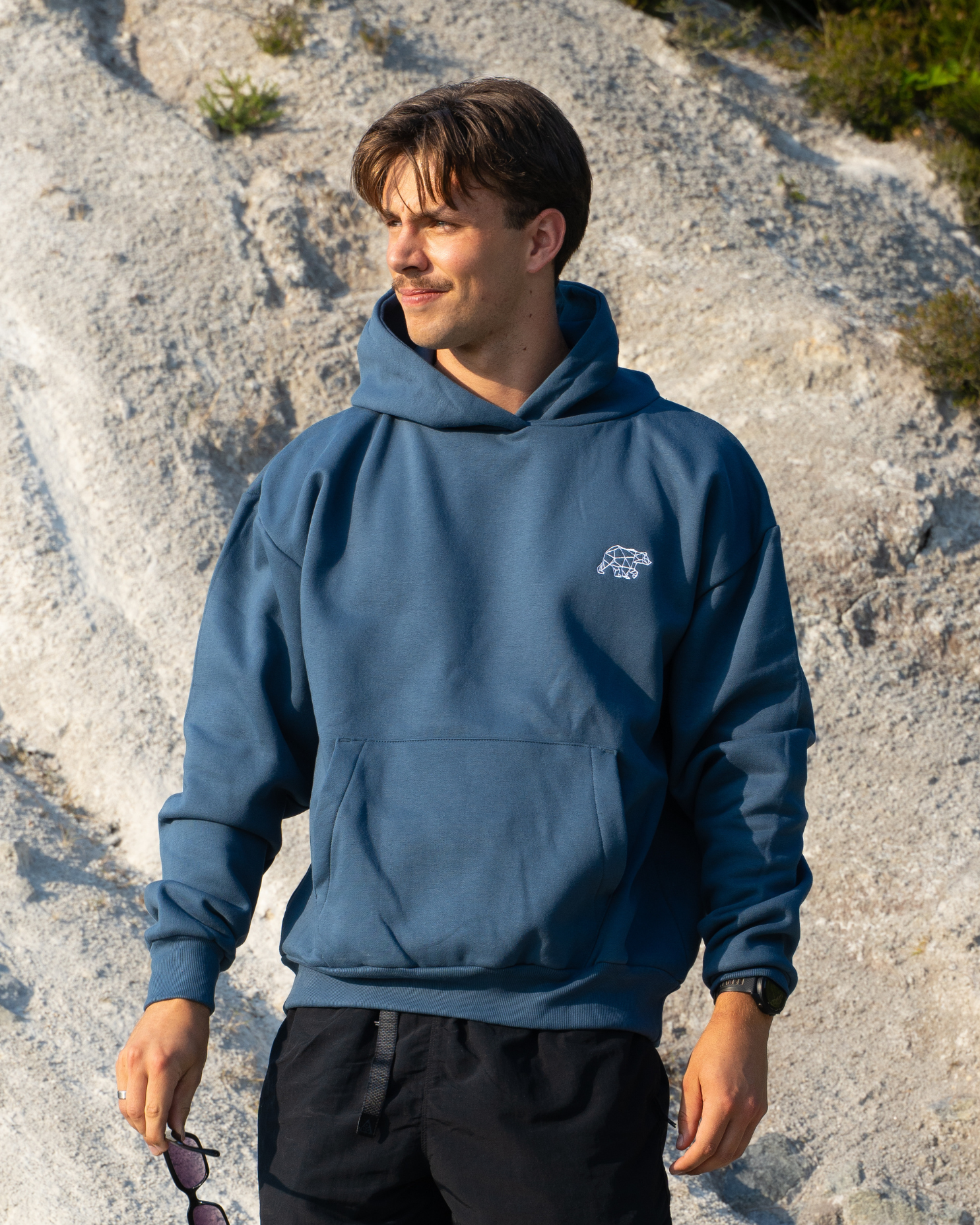 Bear Heavyweight Hoodie - Vintage Blue