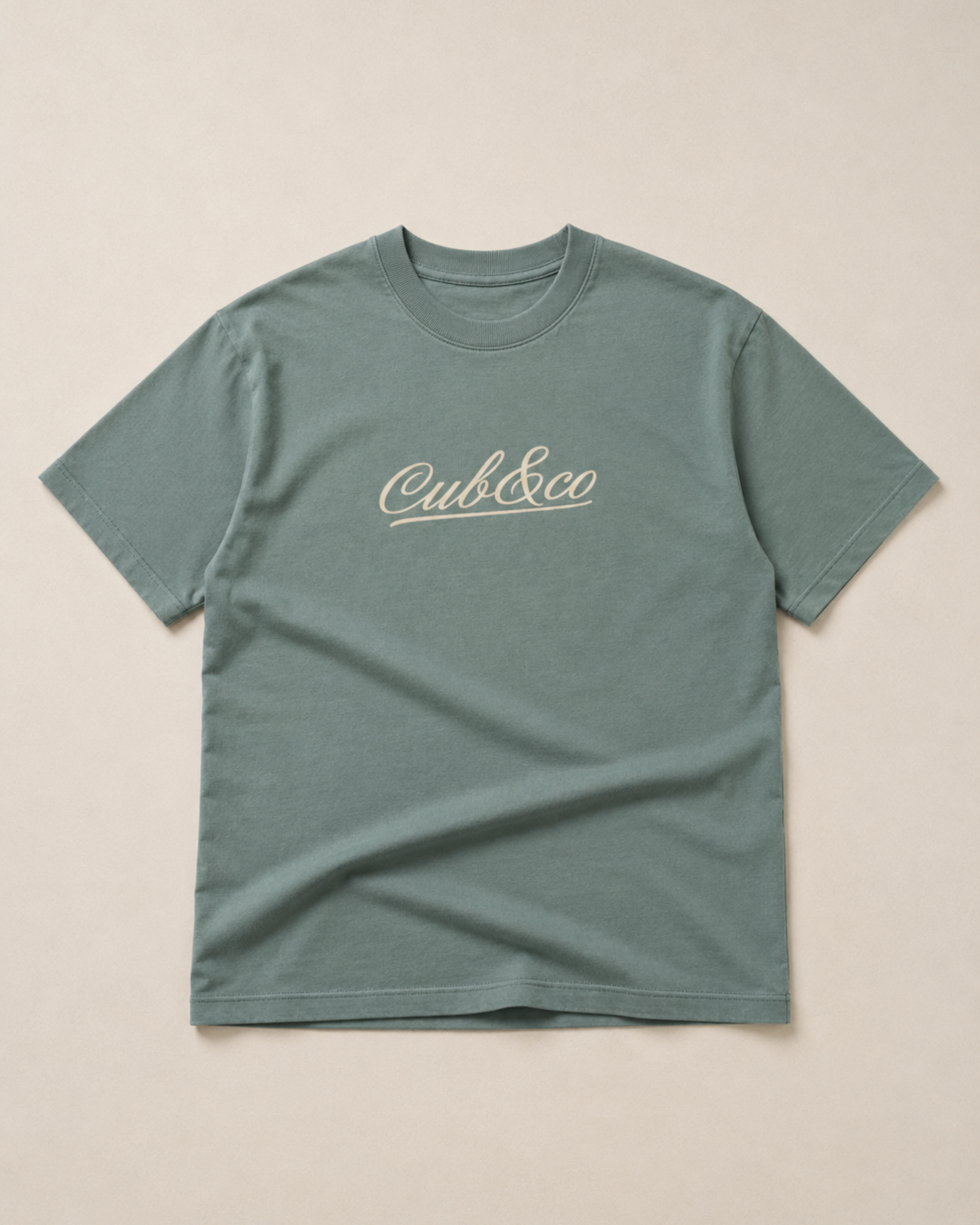 Written Heavyweight Box T-Shirt – Sage Green
