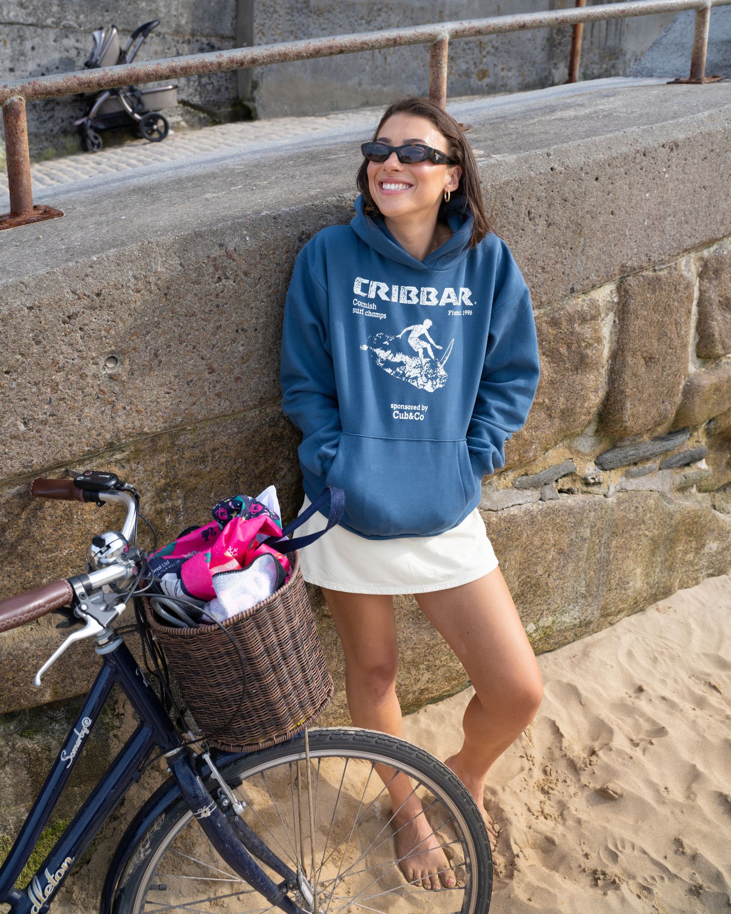 Cribbar Heavyweight Hoodie - Vintage Blue