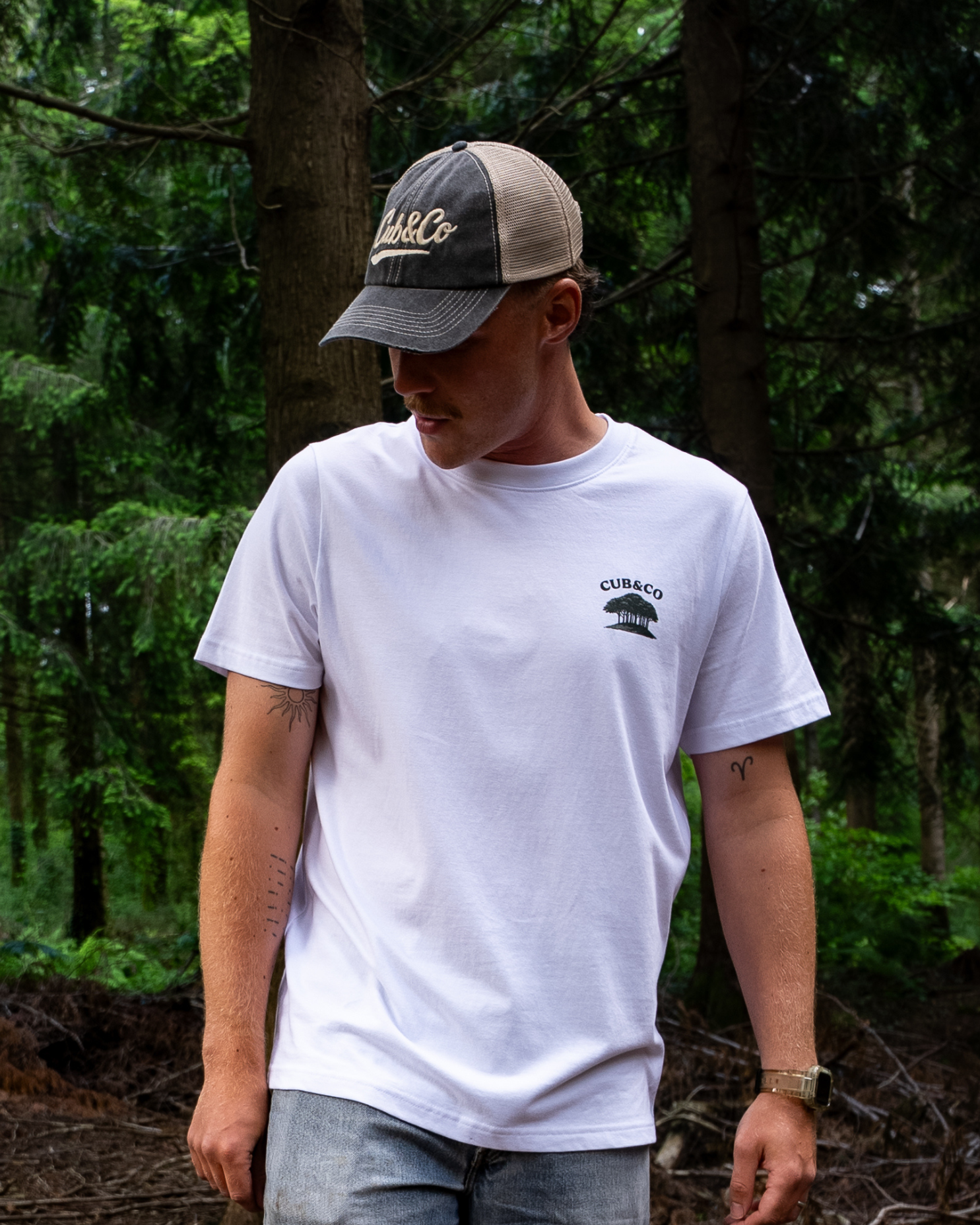 Signature old boy cap- Washed Black &amp; Dust