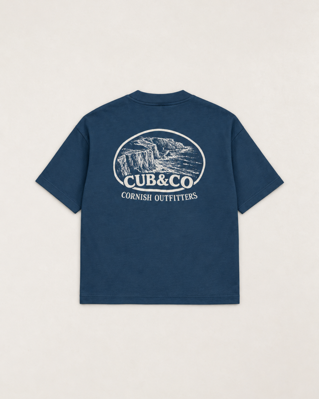 Cornish Cliffs Heavyweight Oversized T-Shirt – Sea Teal