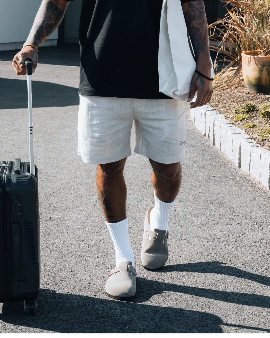 Written Linen Shorts