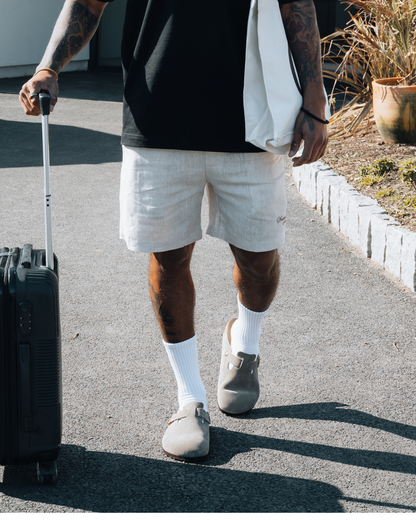 Written Linen Shorts