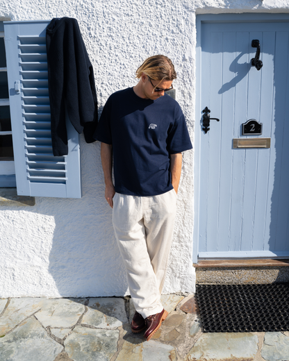 Signature Heavyweight Box T-Shirt – French Navy