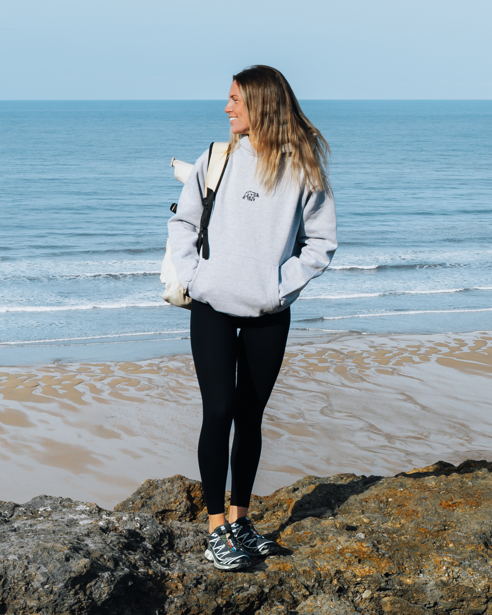 Bear Basic Heavyweight Hoodie - Heather Grey