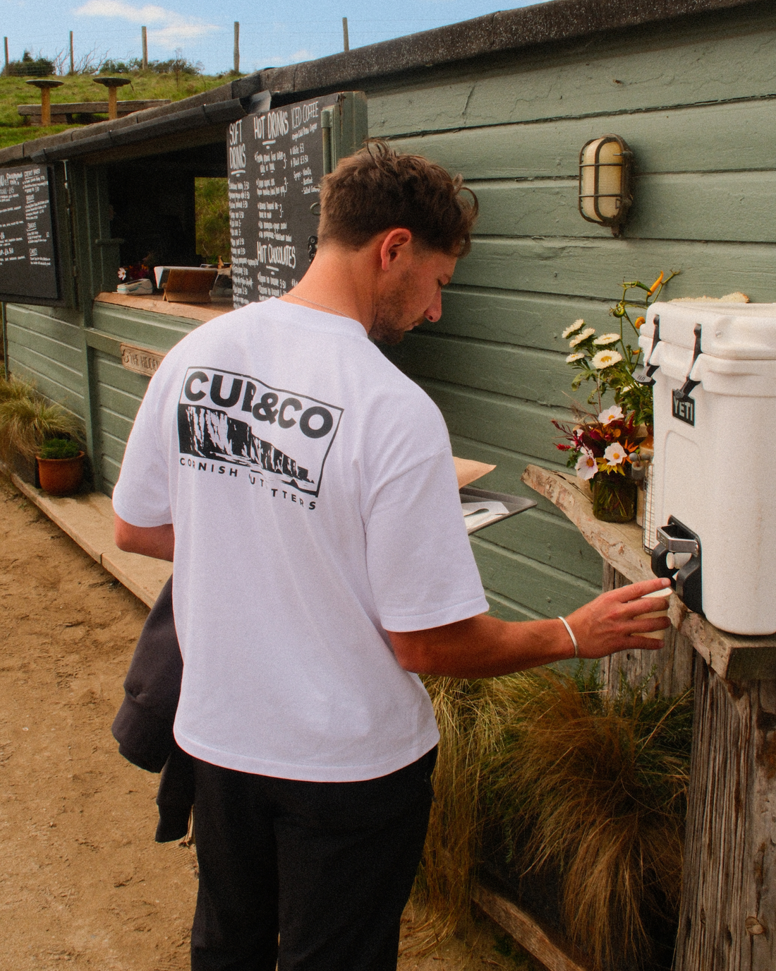 Cornish Coast Heavyweight Oversized T-Shirt – White
