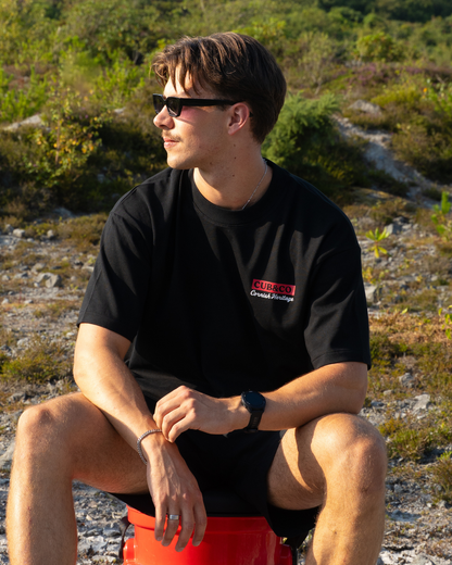 Cornish Chough Heavyweight Box T-Shirt – Black