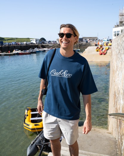 Written Heavyweight Box T-Shirt – Marine Blue