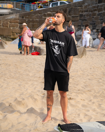 Cribbar T shirt- Washed Black