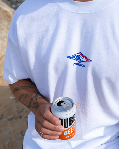 Diamond T shirt- Washed White