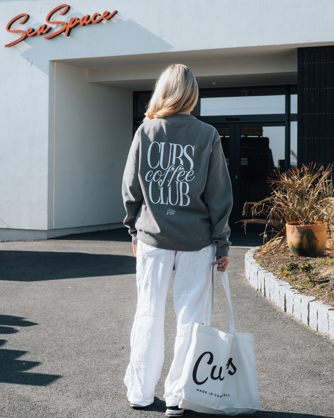 Coffee Club Heavyweight Sweatshirt - Washed Brown