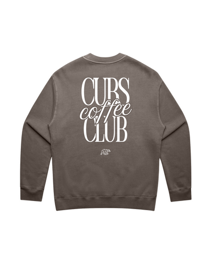Coffee Club Heavyweight Sweatshirt - Washed Brown