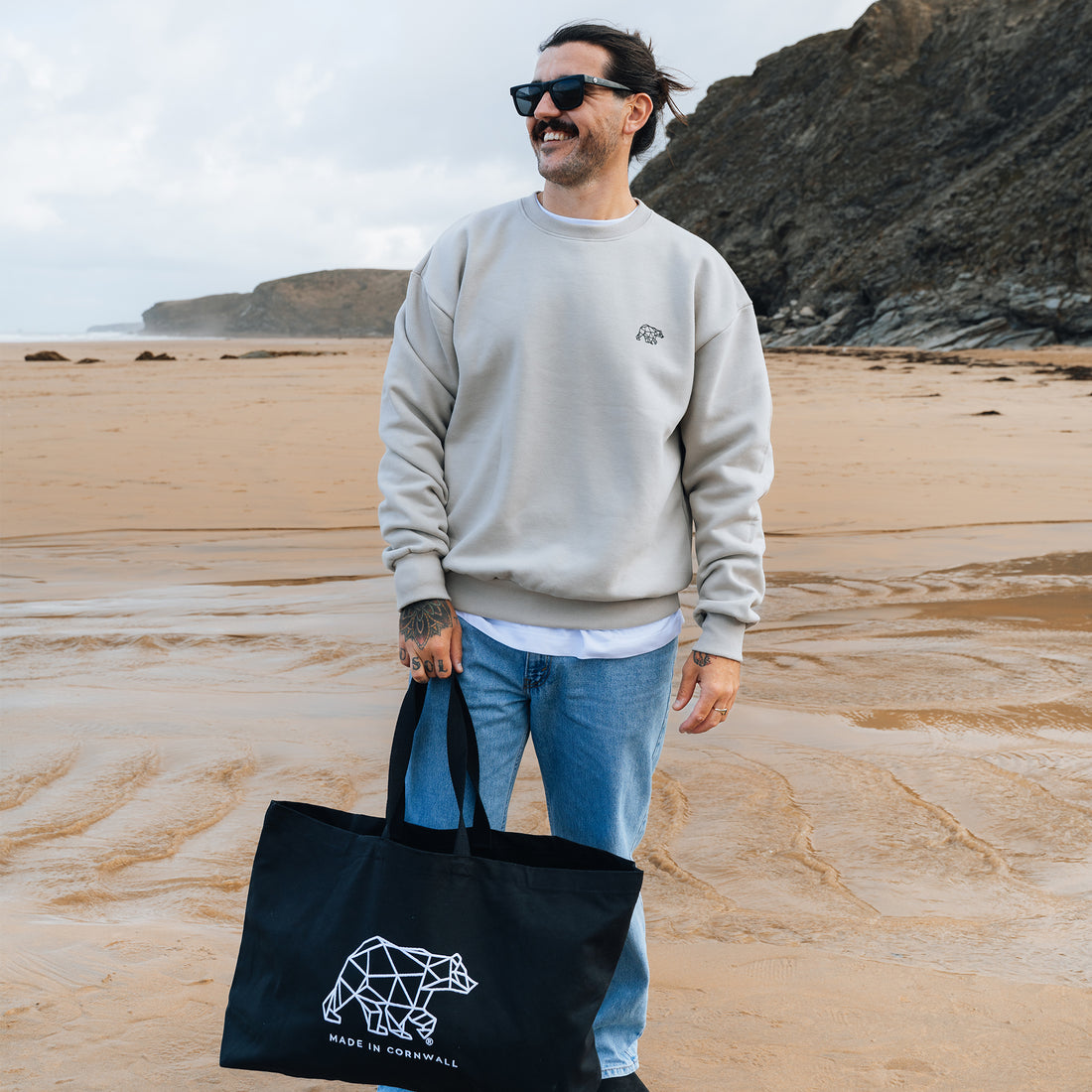 3 Tier Heavyweight Sweatshirt - Sand