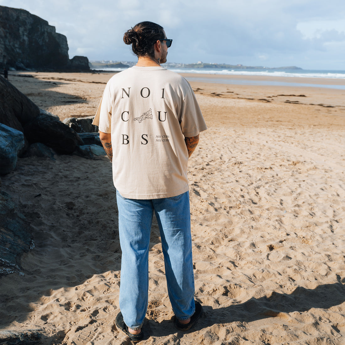 3 Tier Heavyweight Relaxed Fit T-Shirt - Sand