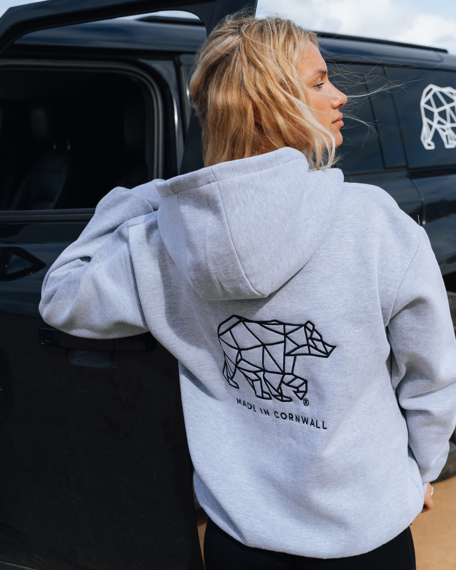 Polybear Heavyweight Full Zip Hoodie - Heather Grey