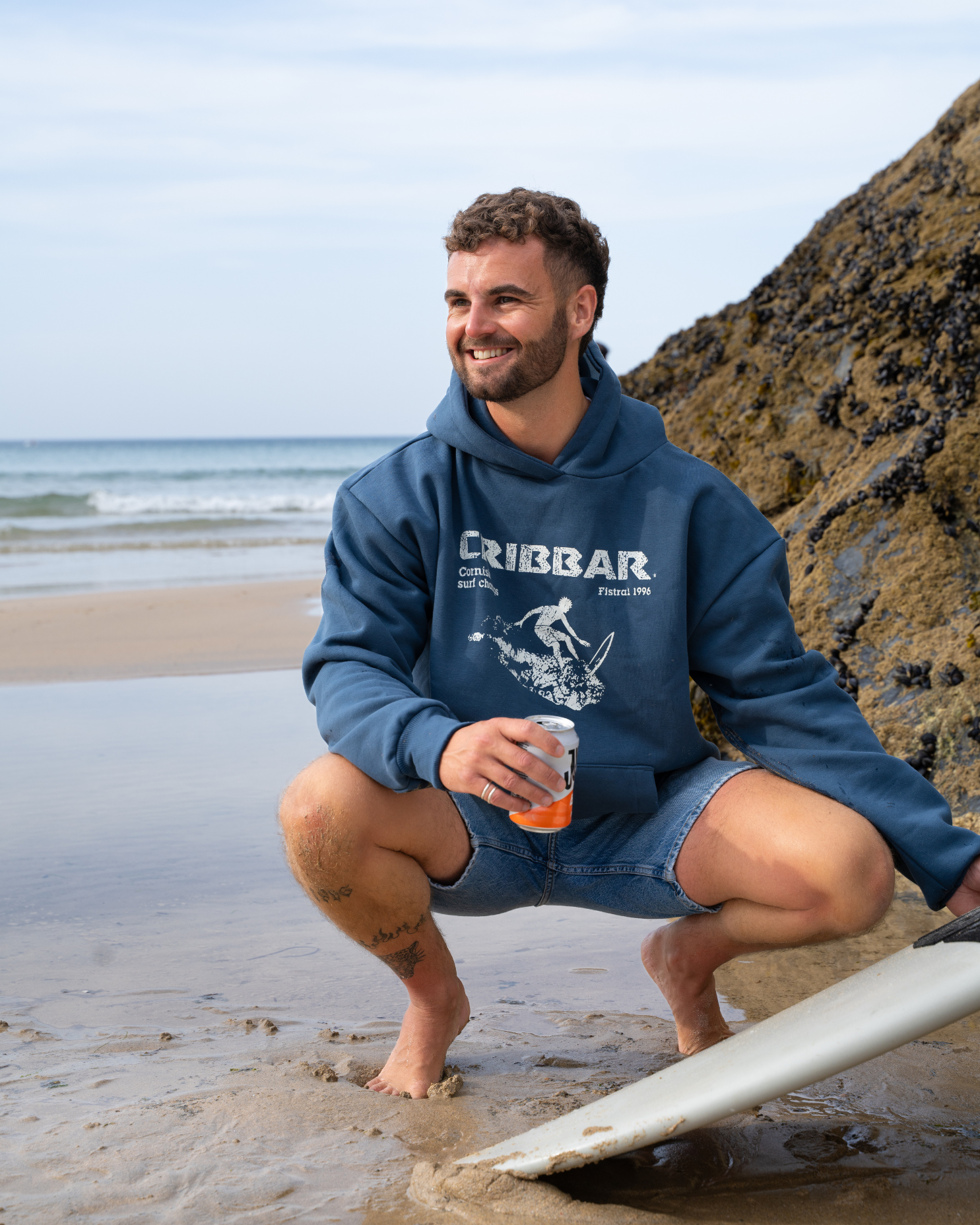 Cribbar Heavyweight Hoodie - Vintage Blue