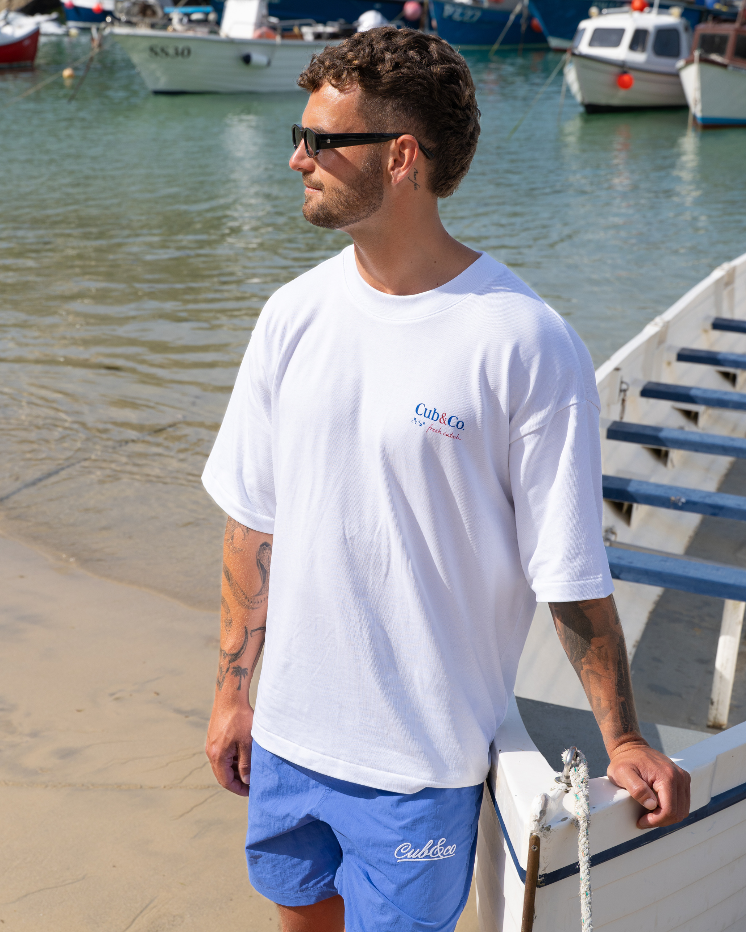 Fresh Catch Heavyweight Box T-Shirt – White
