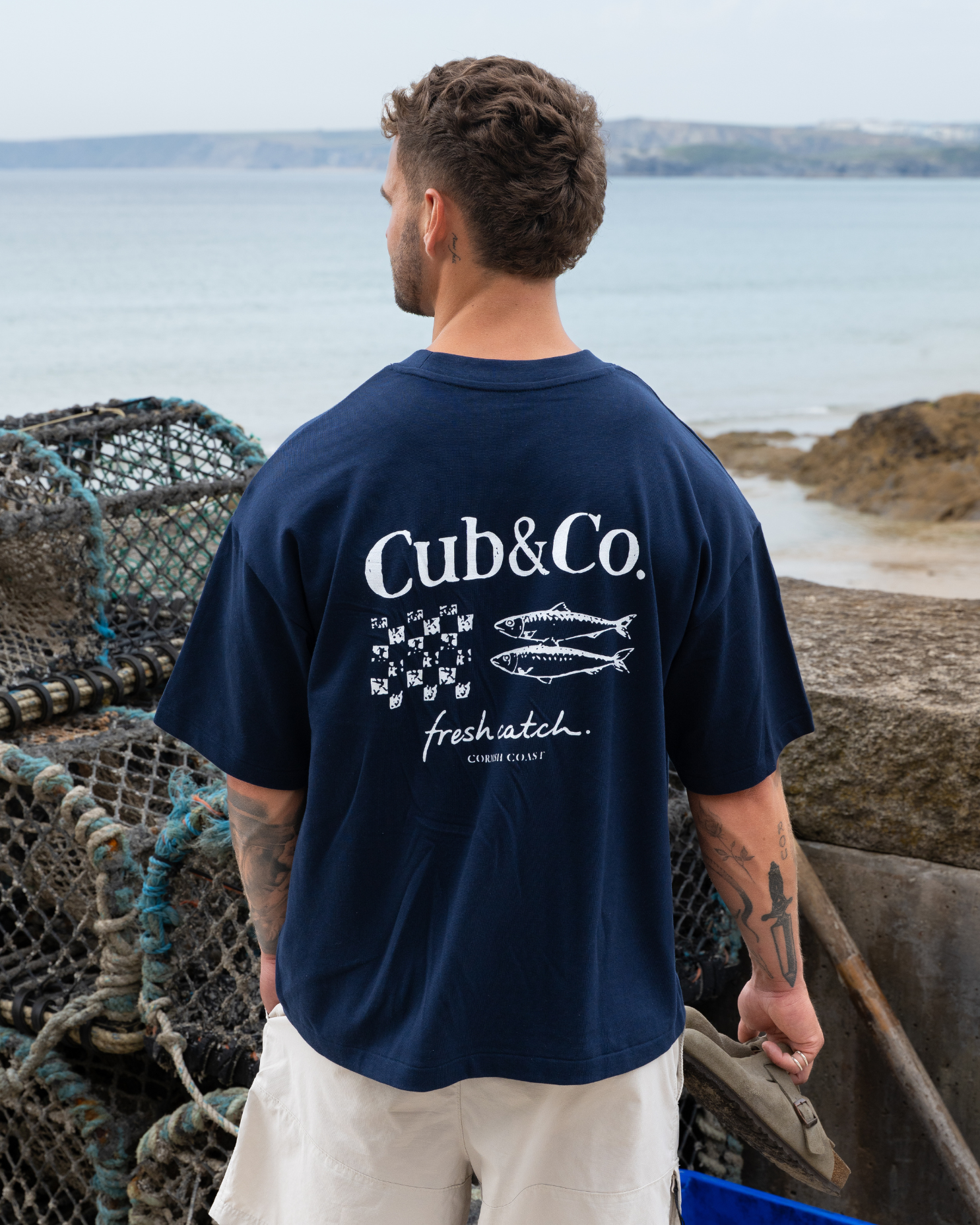 Fresh Catch Heavyweight Box T-Shirt – French Navy