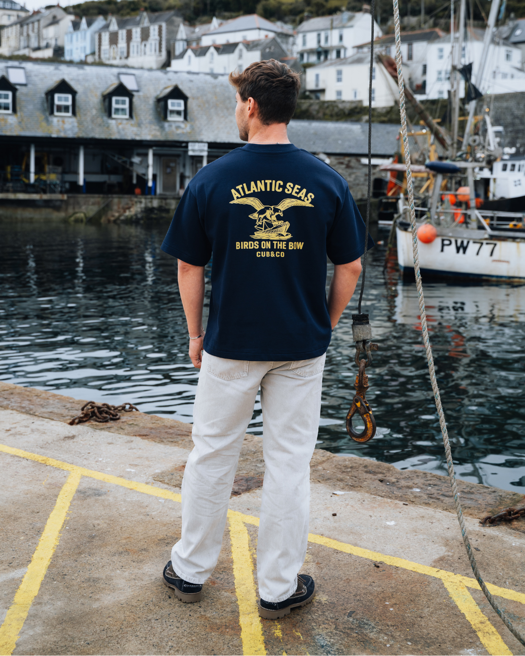 Atlantic Heavyweight Box T-Shirt - Navy