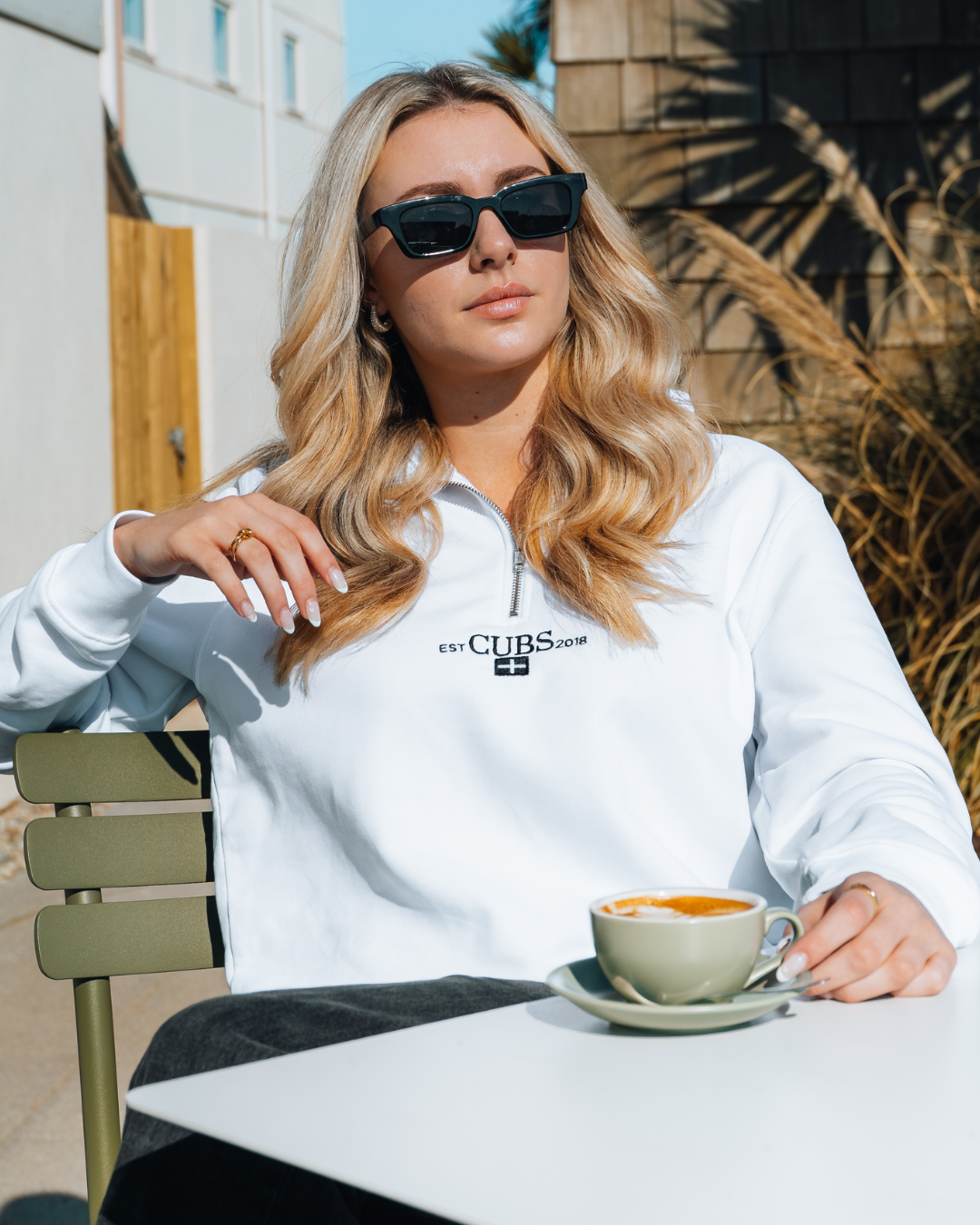 Kernow White Quarter Zip