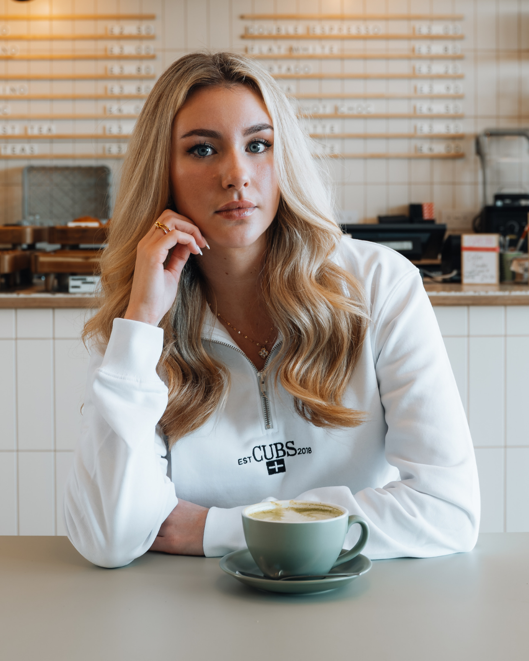 Kernow White Quarter Zip