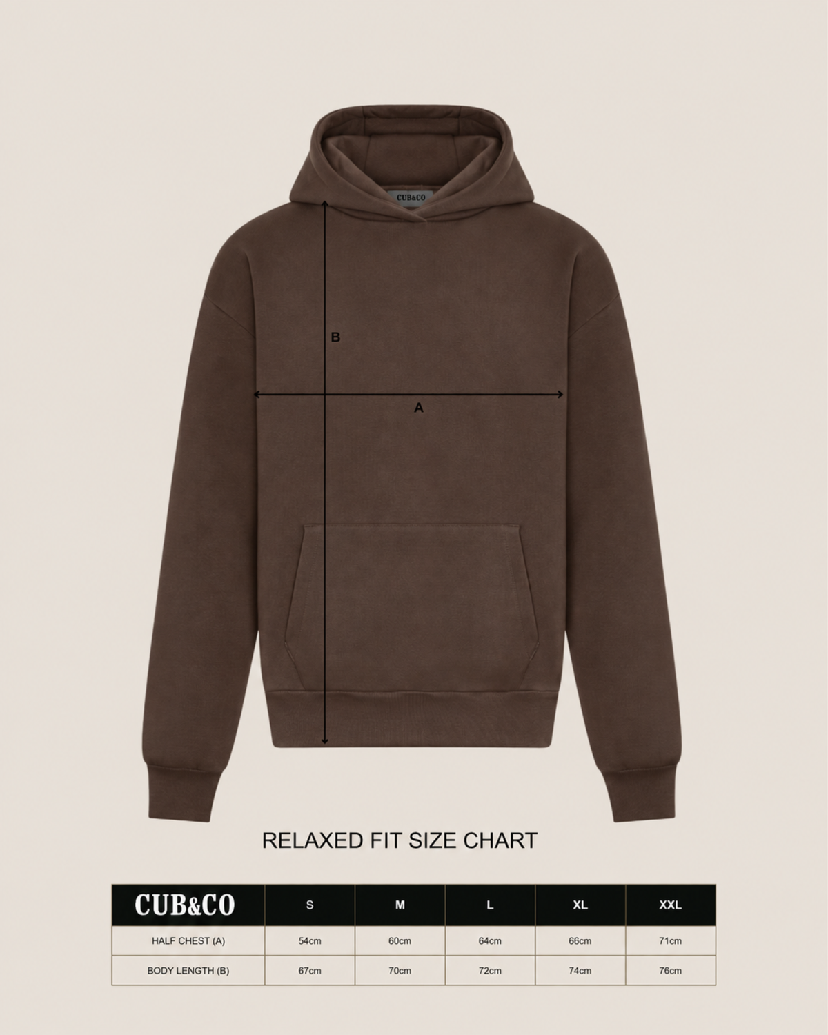 Cubs Café Heavyweight Hoodie – Mocha Brown