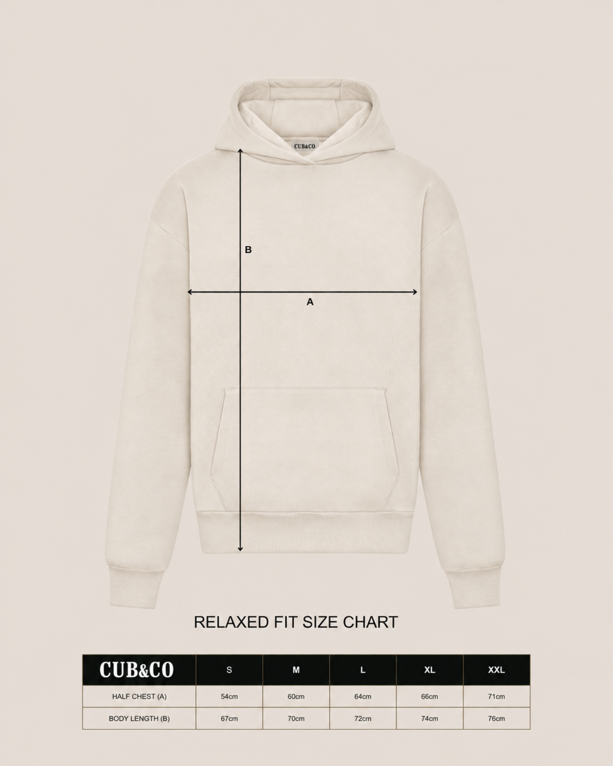 Cub&amp;Co Heritage Oval Hoodie – Cream