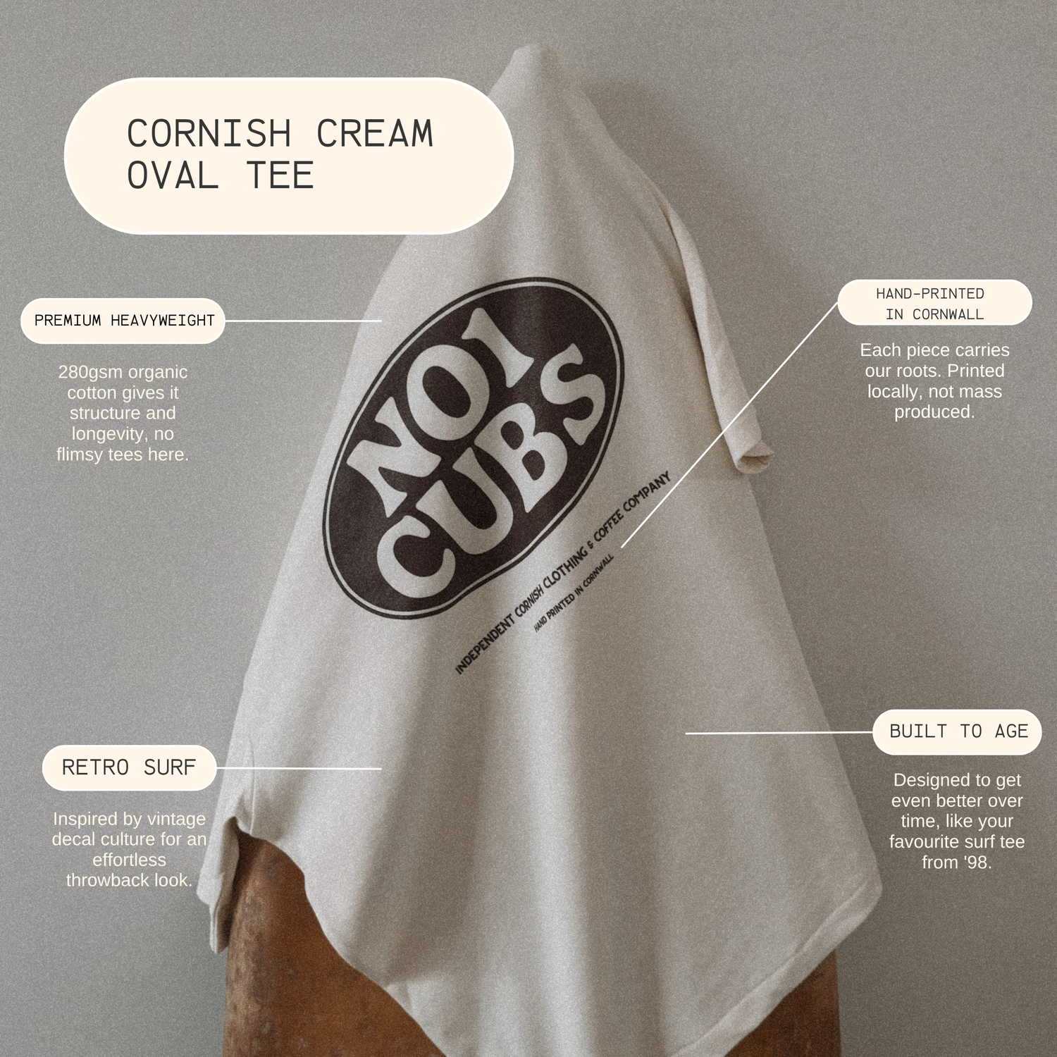 Oval Heavyweight Box T-Shirt - Cornish Cream